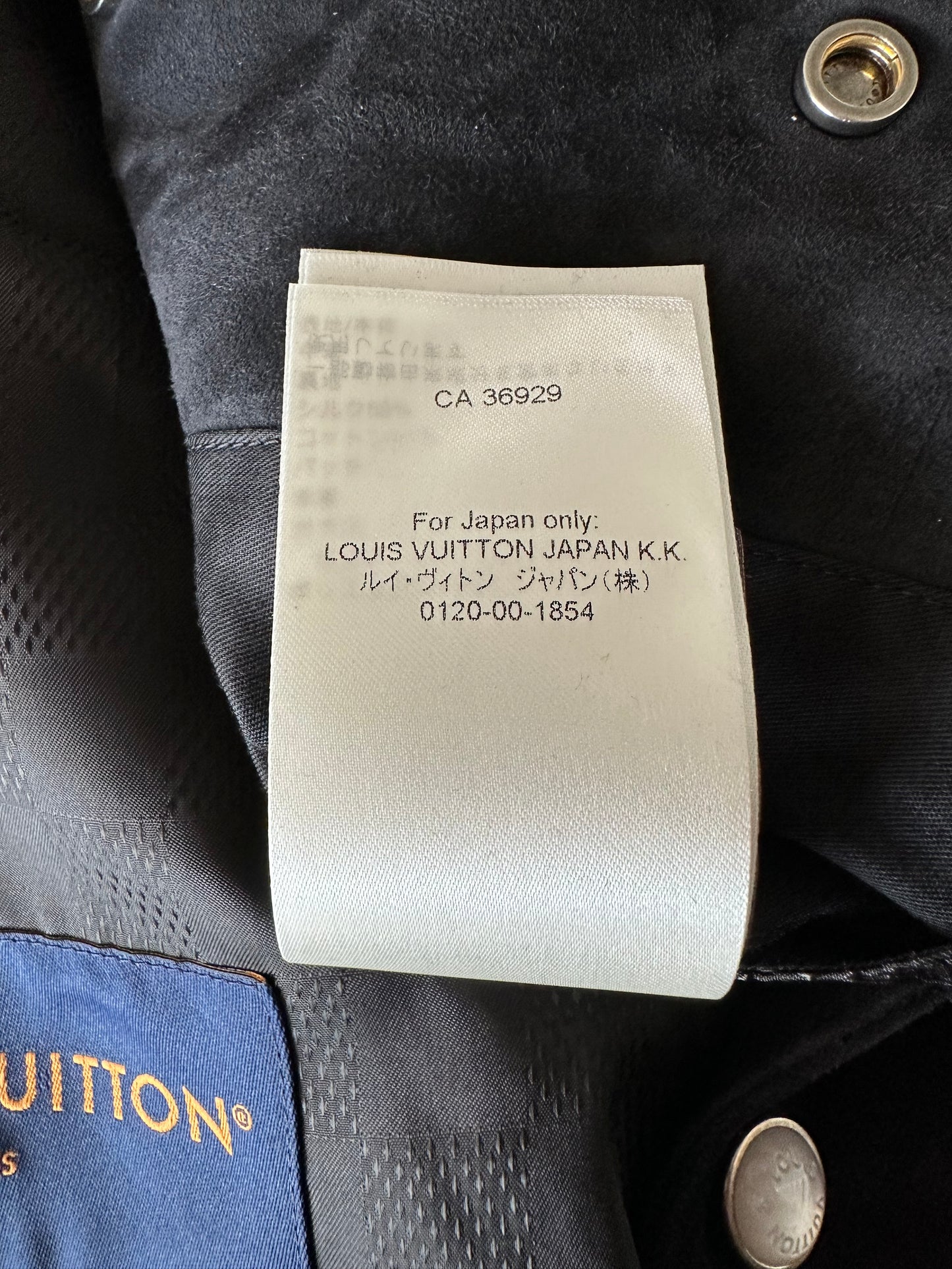 Louis Vuitton Black & White Suede Lambskin Bomber Jacket