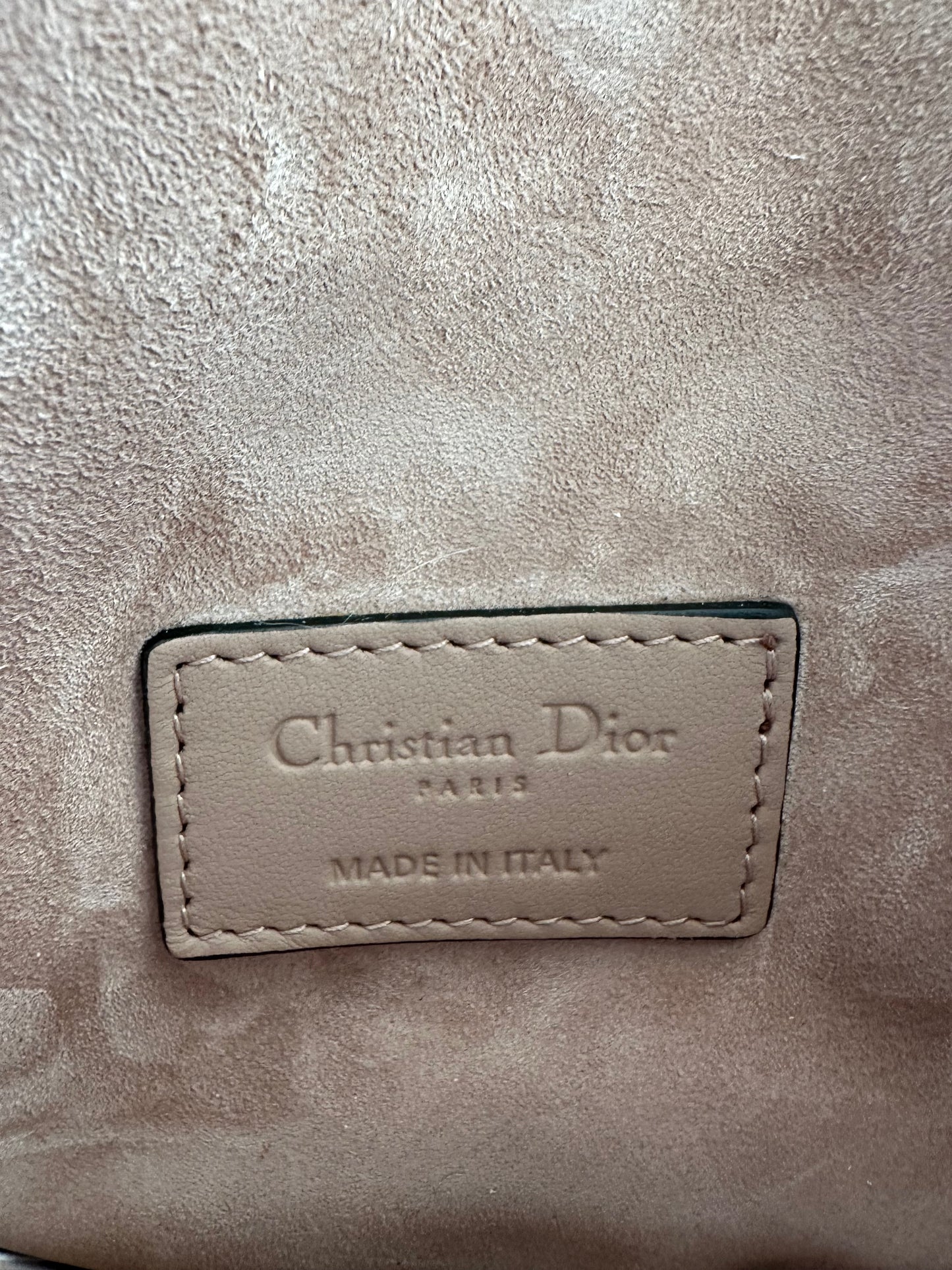 Dior Beige Leather Mini Saddle Bumbag