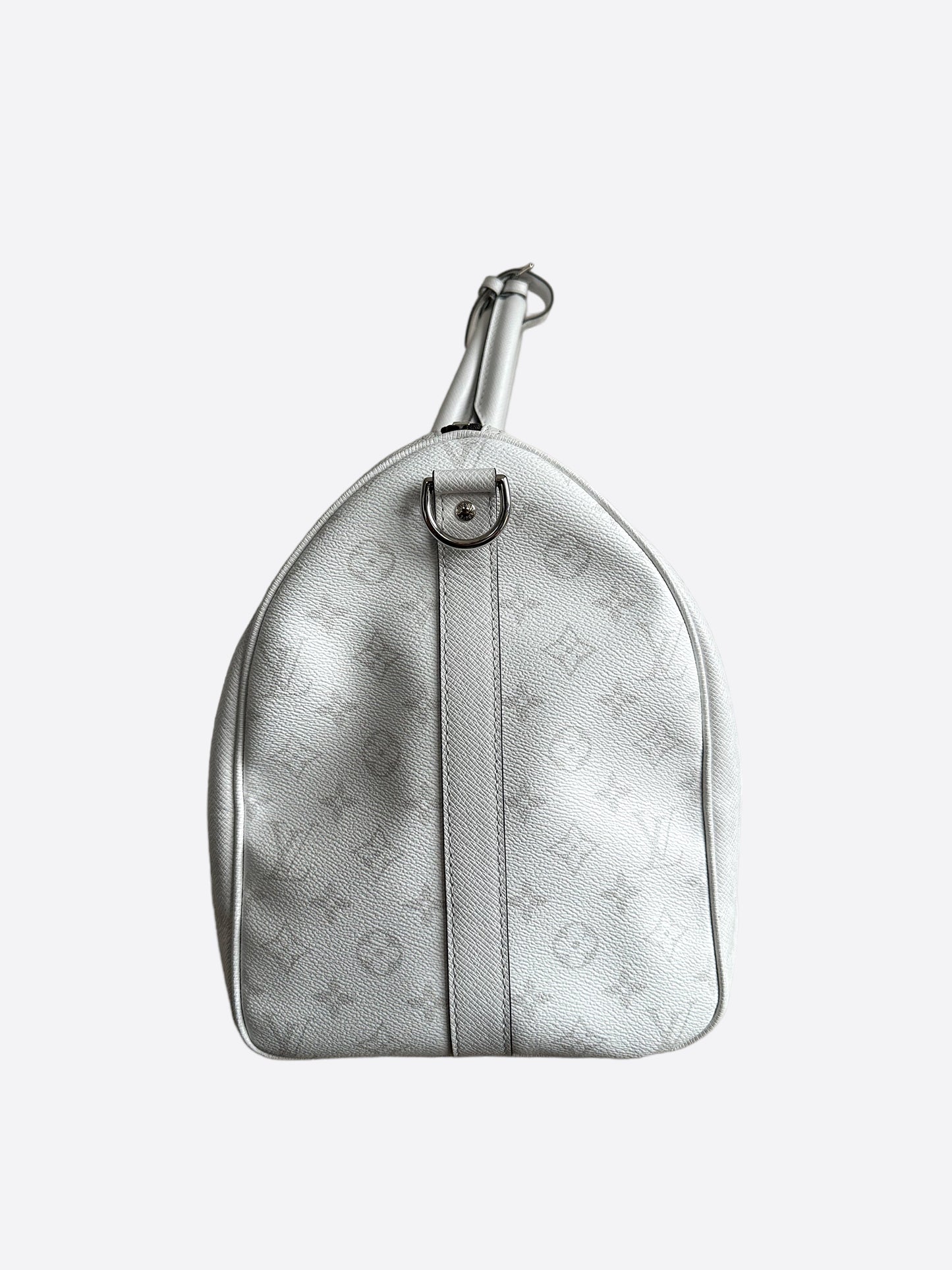 Louis Vuitton White Taigarama Monogram Keepall 50