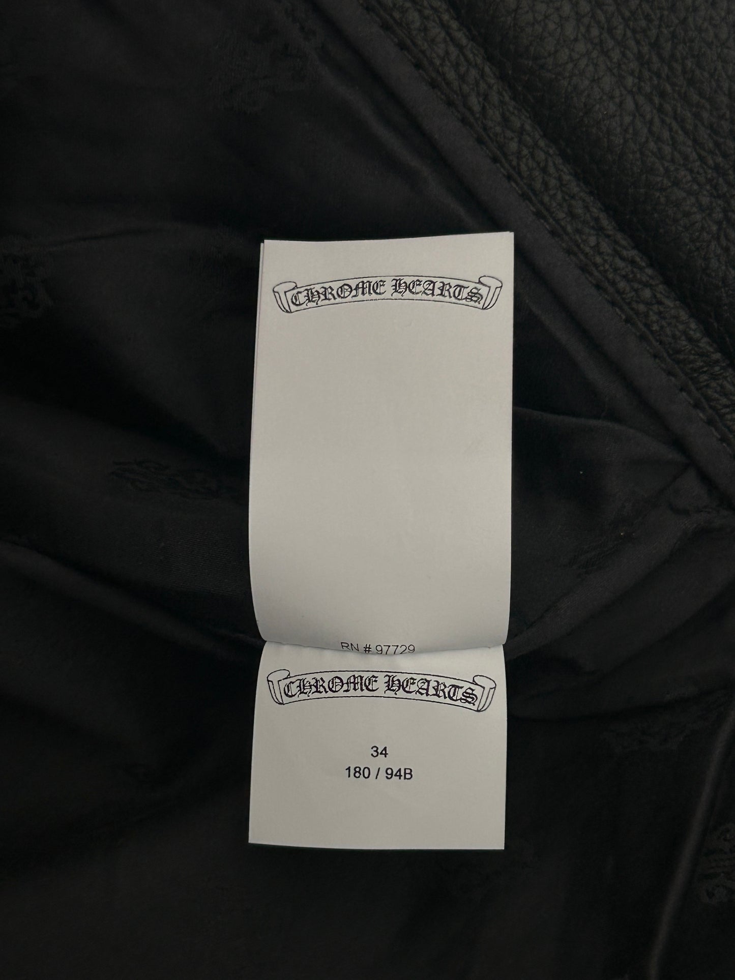 Chrome Hearts Black Leather Cross Patch Pants