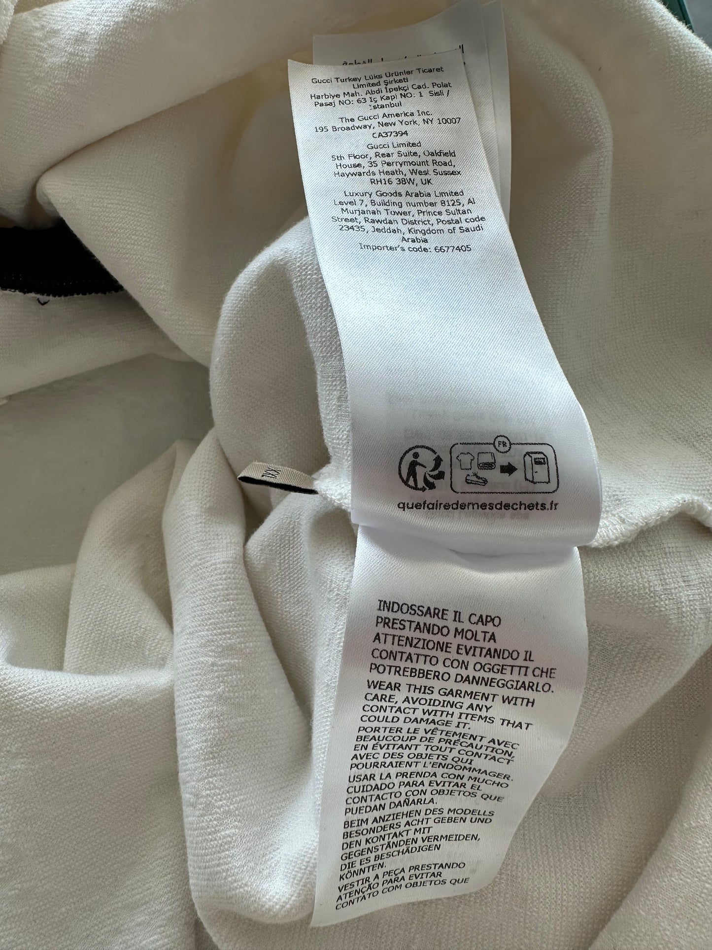 Gucci White GG Monogram Striped Terry Cloth Longsleeve Polo Shirt