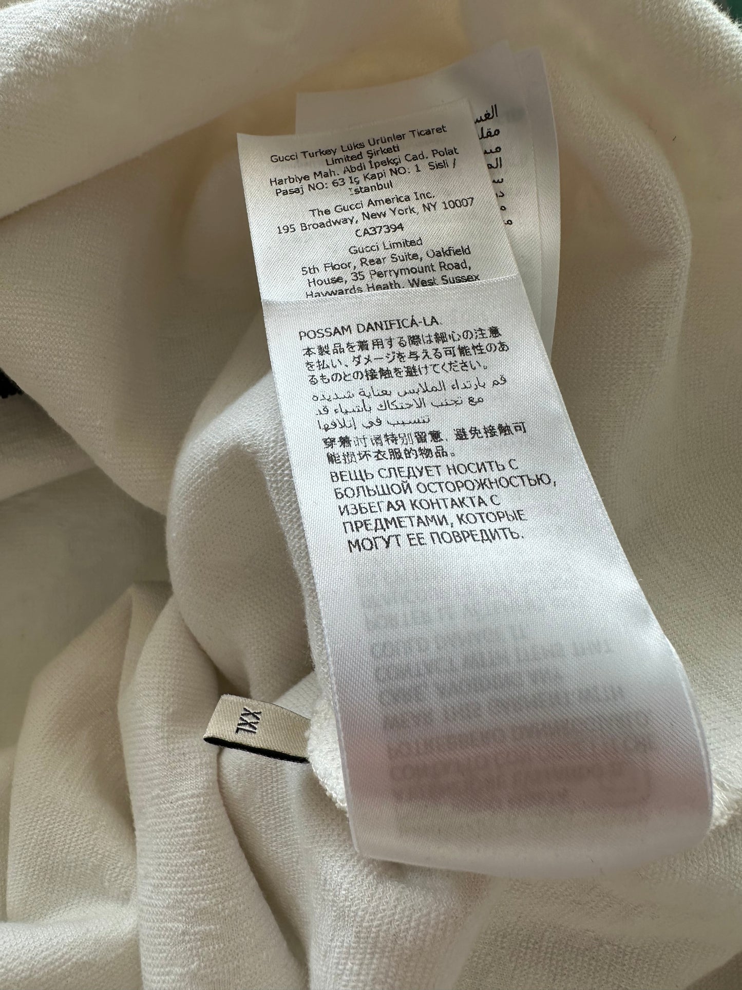 Gucci White GG Monogram Striped Terry Cloth Longsleeve Polo Shirt