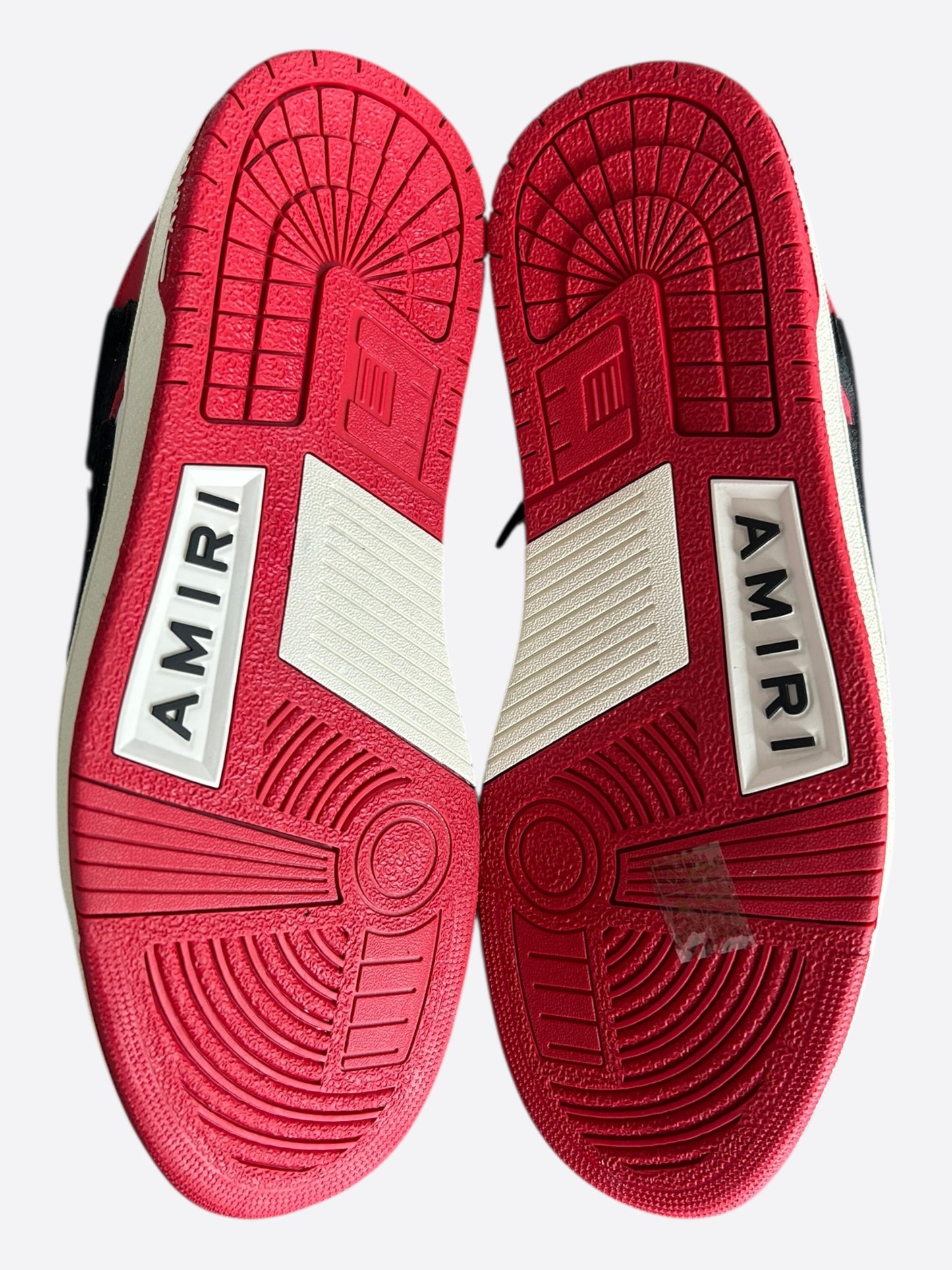 Amiri Red White & Black Skeleton Low Top Sneakers