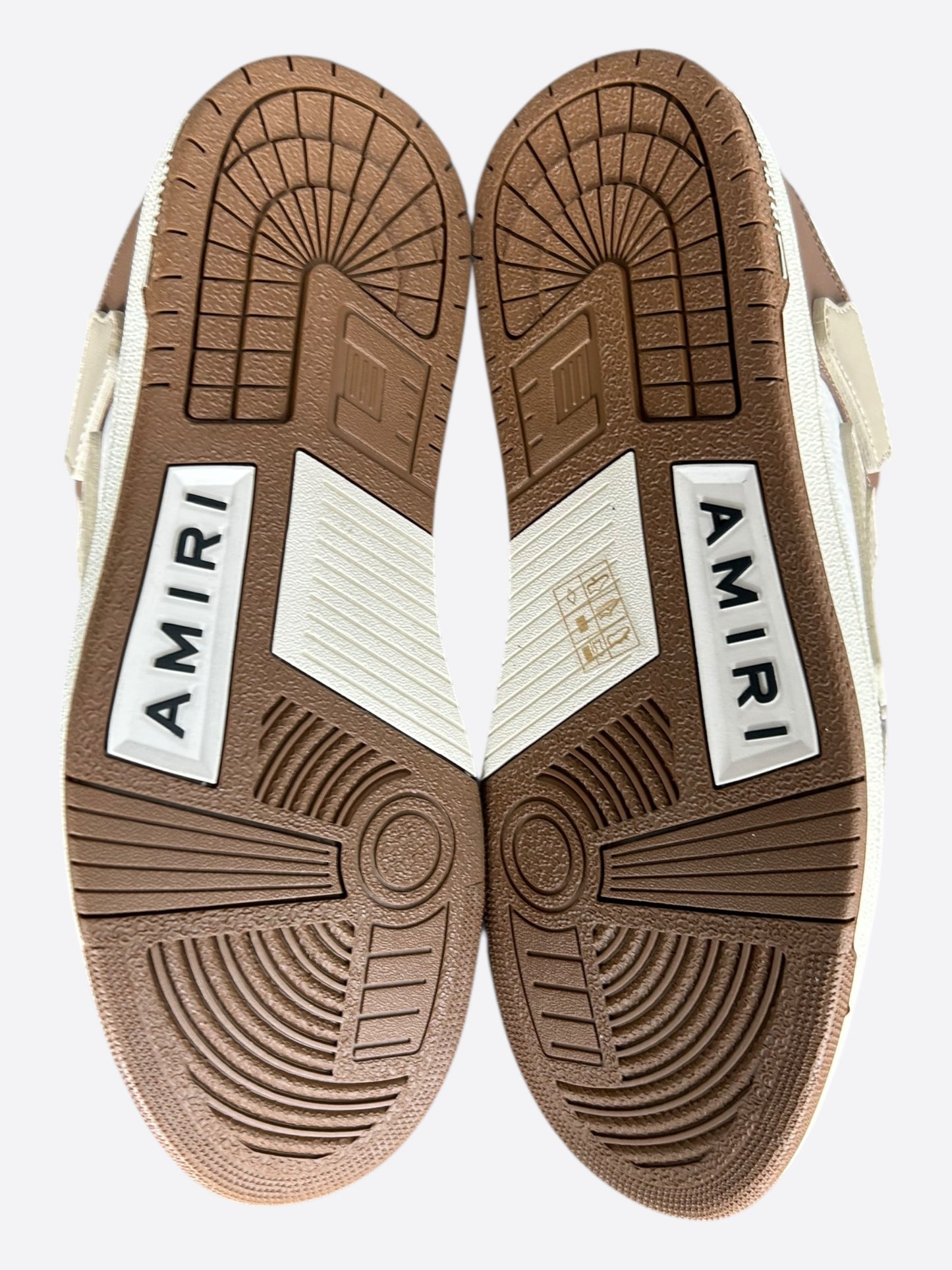 Amiri Brown & Tan Skeleton Low Top Sneakers
