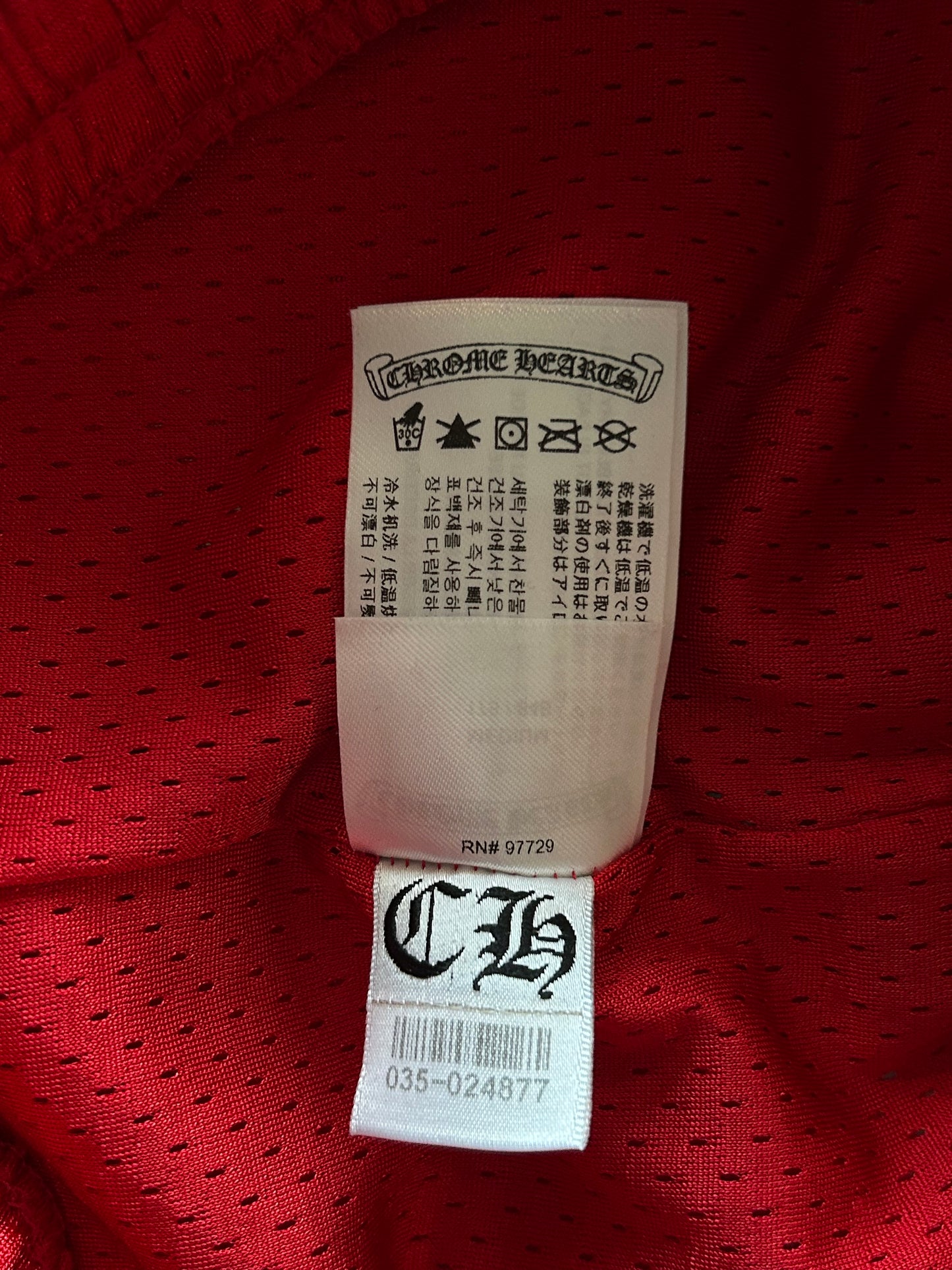 Chrome Hearts Matty Boy Red Form Mesh Trackpants