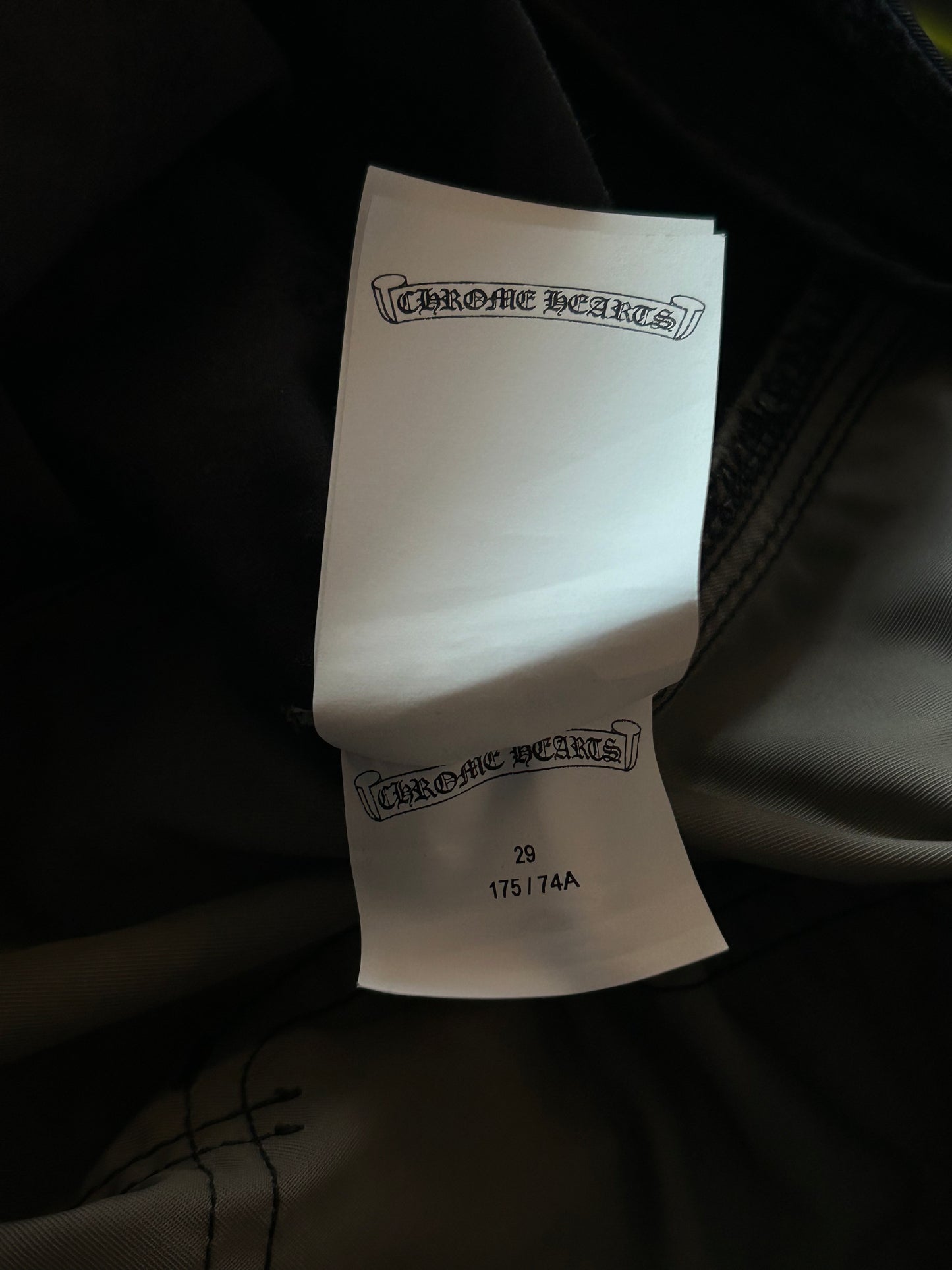 Chrome Hearts Black Nylon & Leather Carpenter Pants