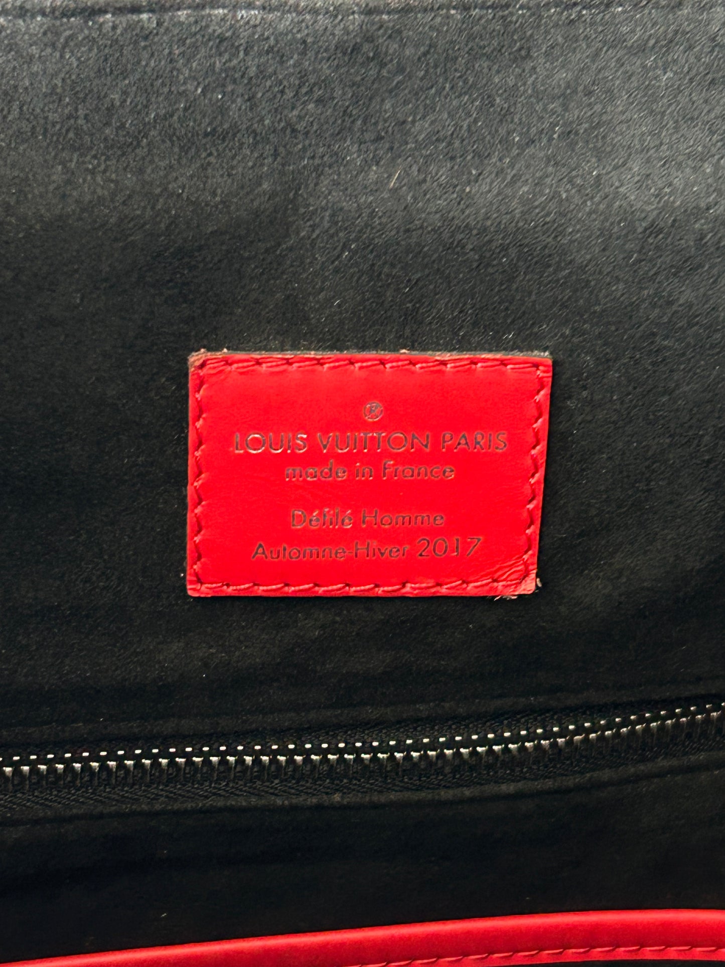 Louis Vuitton Supreme Red & White EPI Christopher Backpack