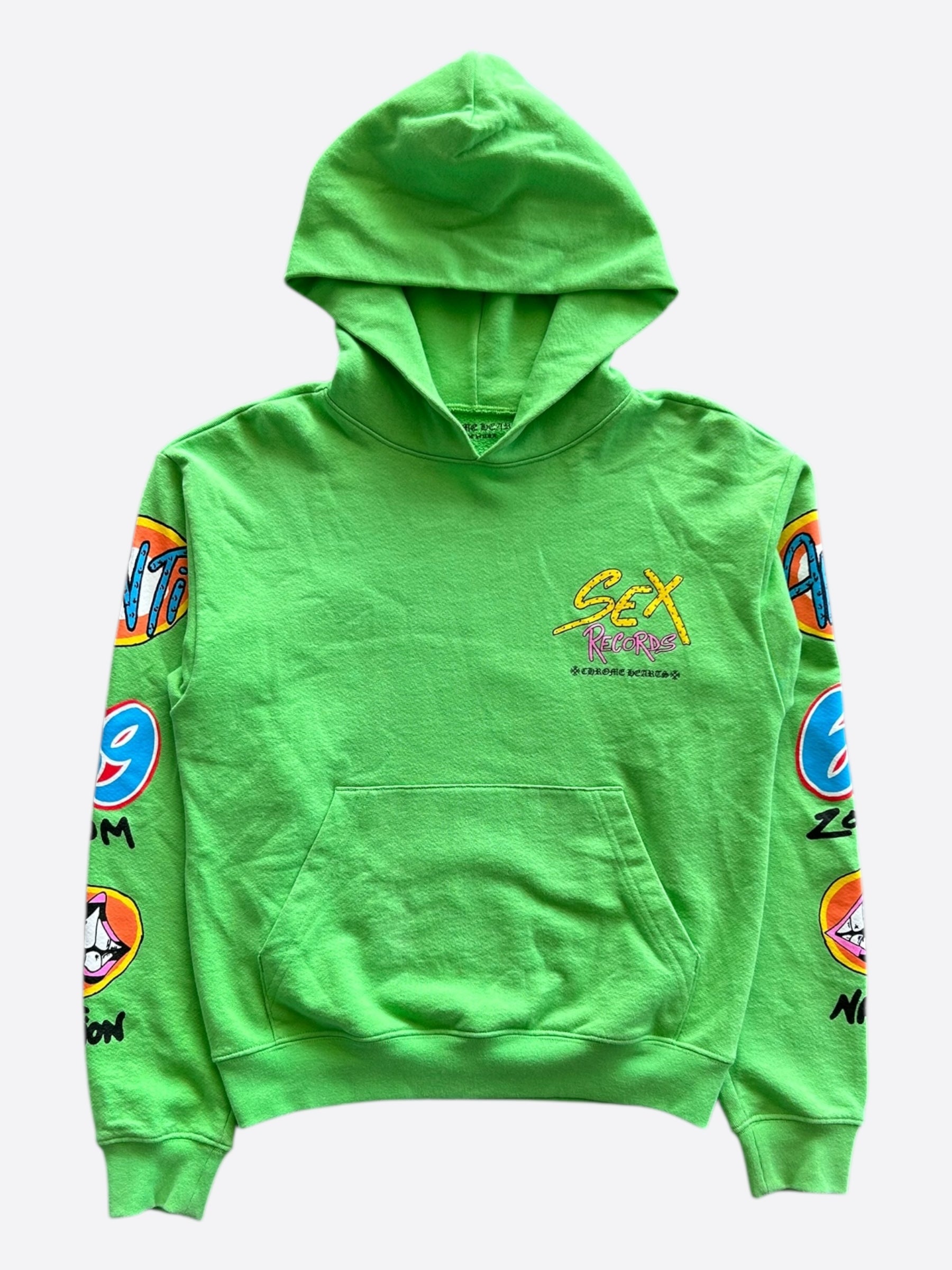Chrome Hearts Green Sex Records Logo Hoodie – Savonches