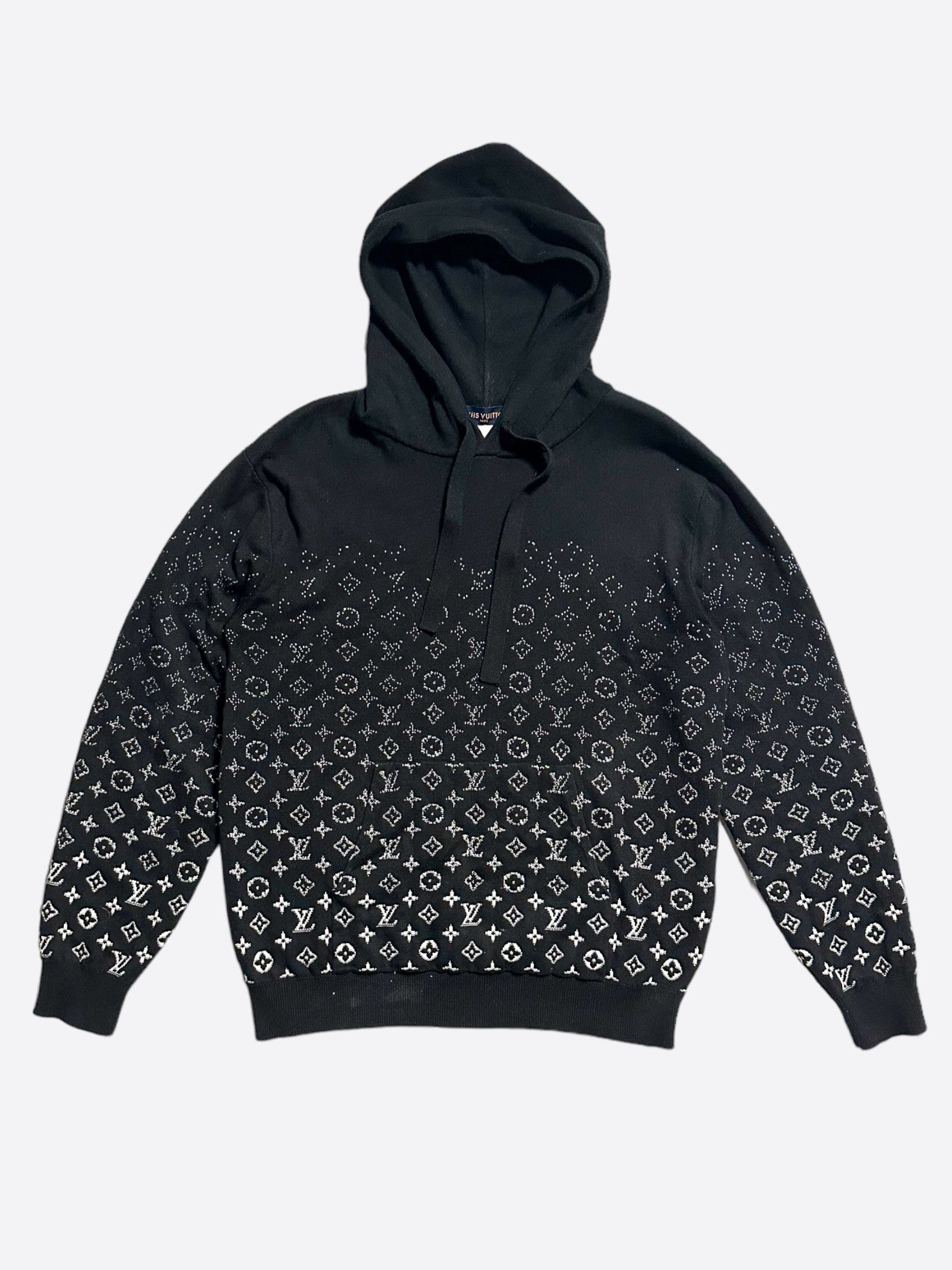 Louis Vuitton Black White Monogram Gradient Hoodie Savonches