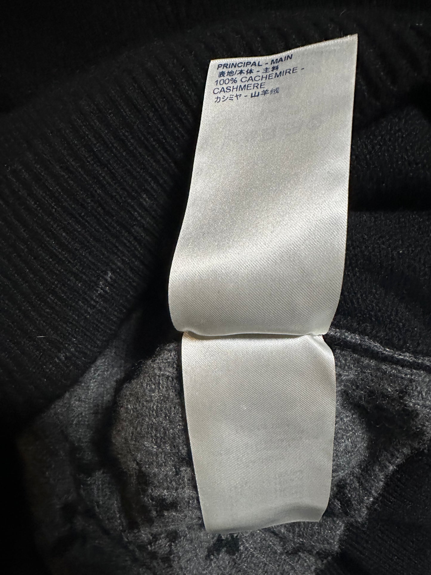 Louis Vuitton Black & Grey Monogram Cashmere Sweater