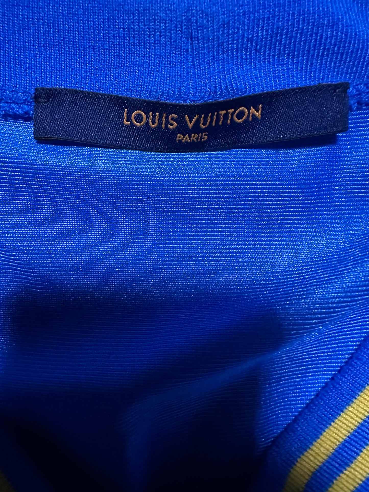 Louis Vuitton Blue & Yellow Mesh Football Jersey
