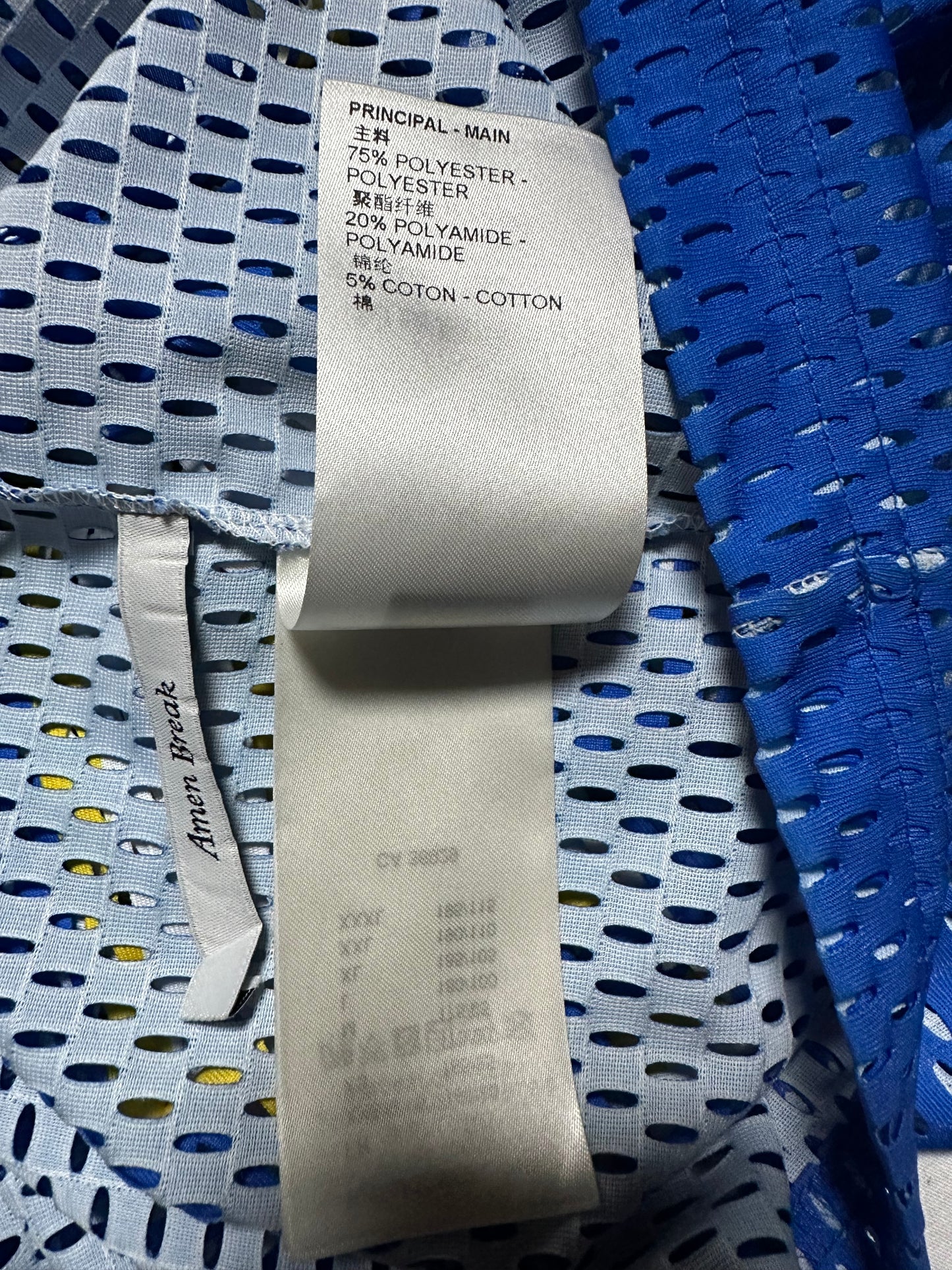 Louis Vuitton Blue & Yellow Mesh Football Jersey