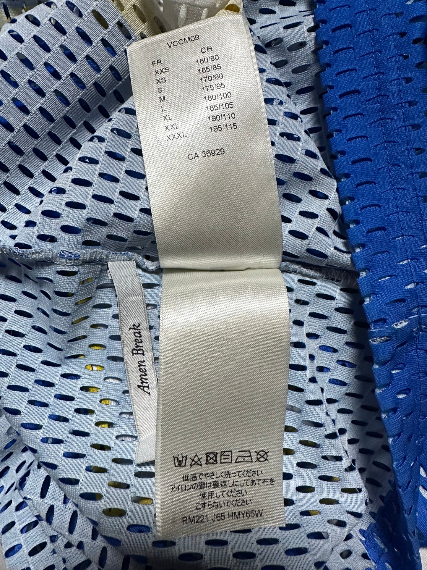 Louis Vuitton Blue & Yellow Mesh Football Jersey
