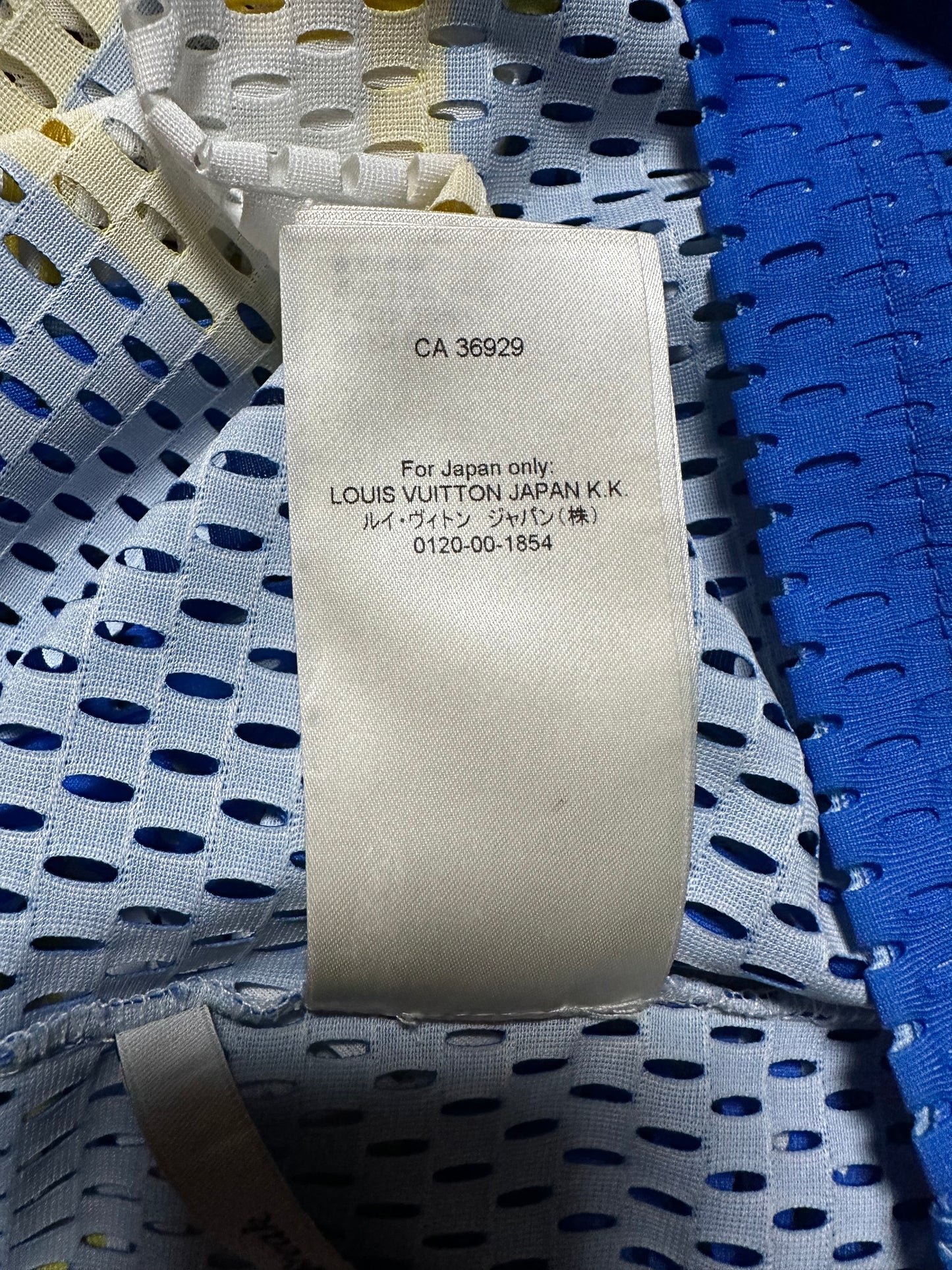 Louis Vuitton Blue & Yellow Mesh Football Jersey