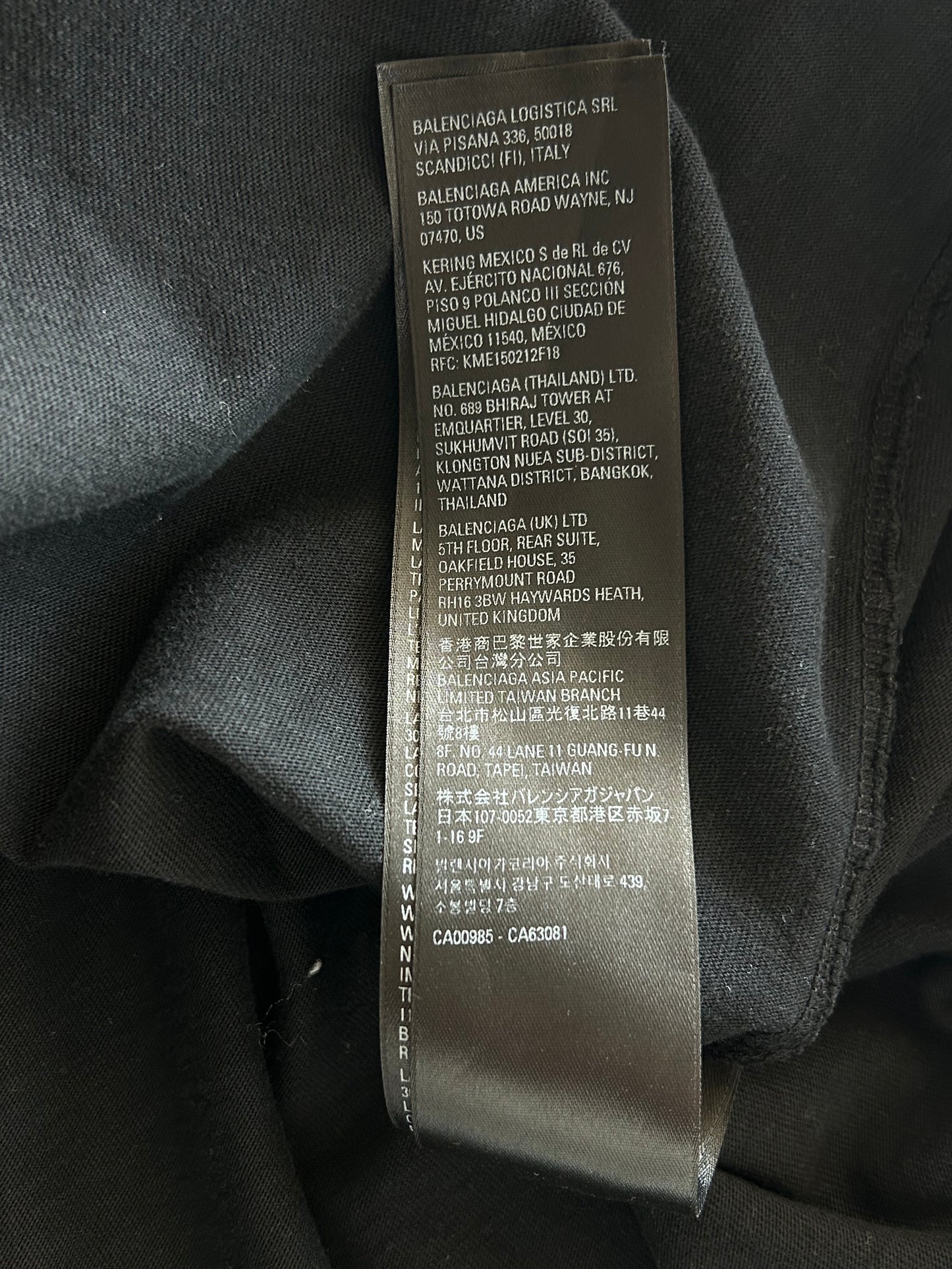 Balenciaga Black & White Apple Logo T-Shirt