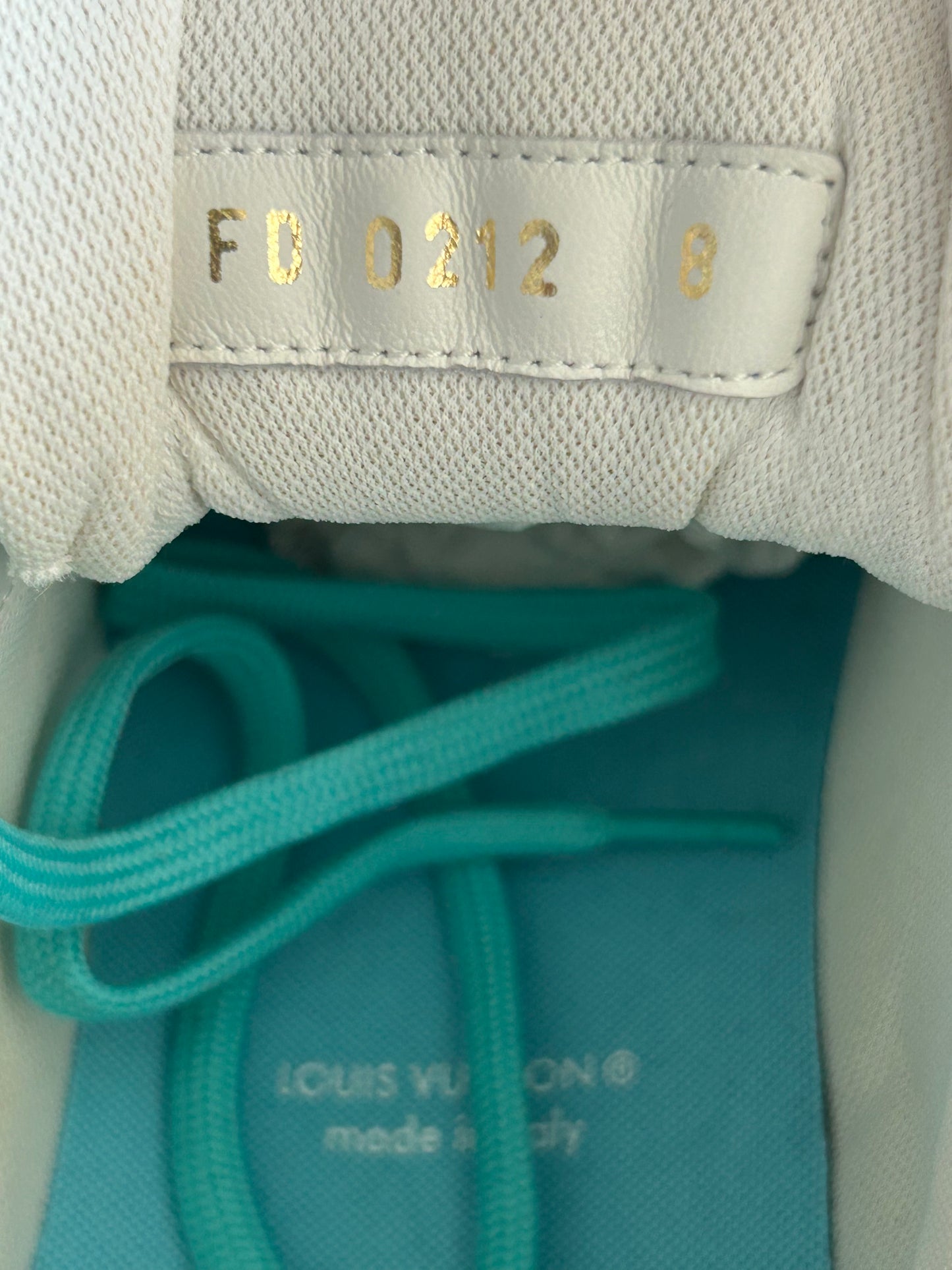 Louis Vuitton Blue & White Monogram Trainers