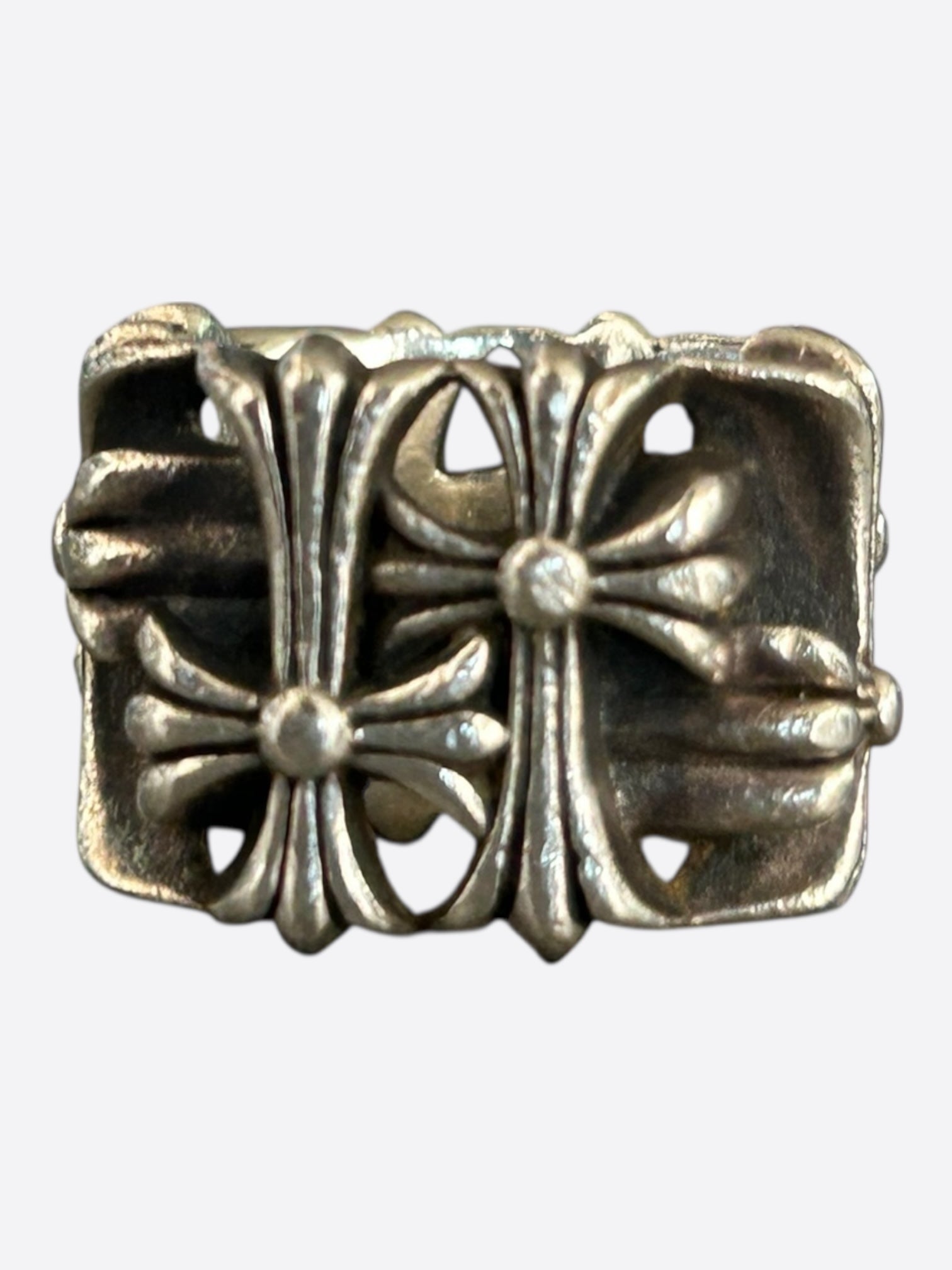 Chrome Hearts Silver Square Cemetery Ring – Savonches