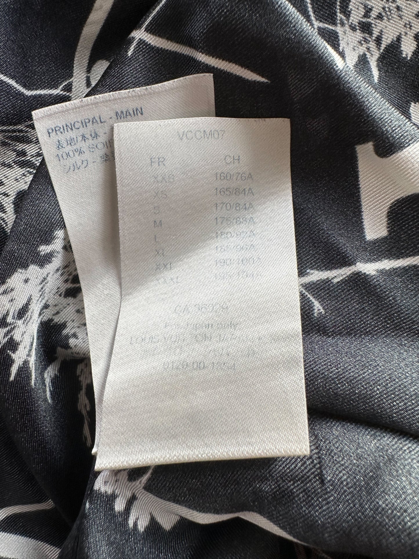 Louis Vuitton Navy Leaf Silk Button Up Shirt