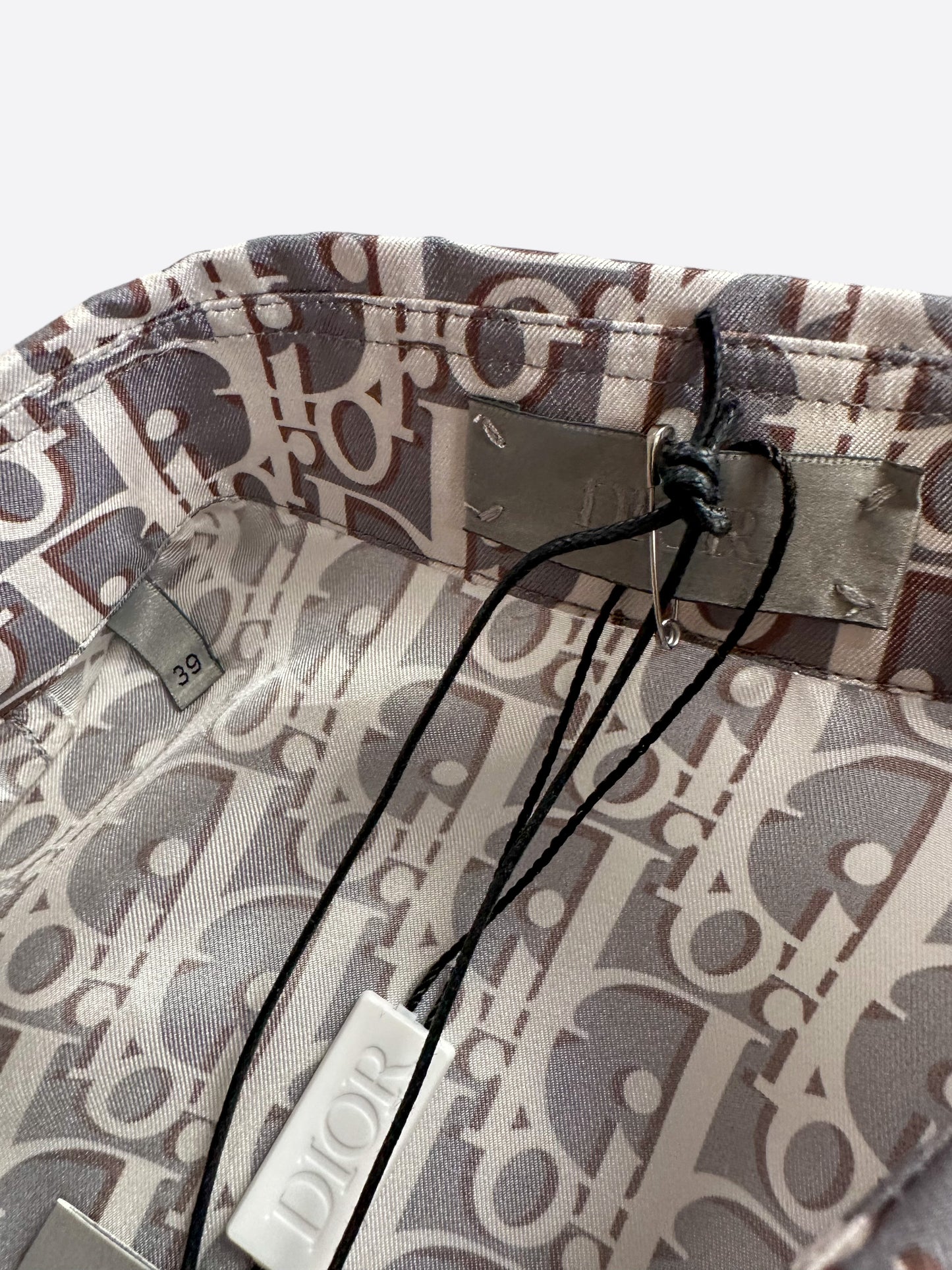 Dior Grey Oblique Silk Button Up Shirt