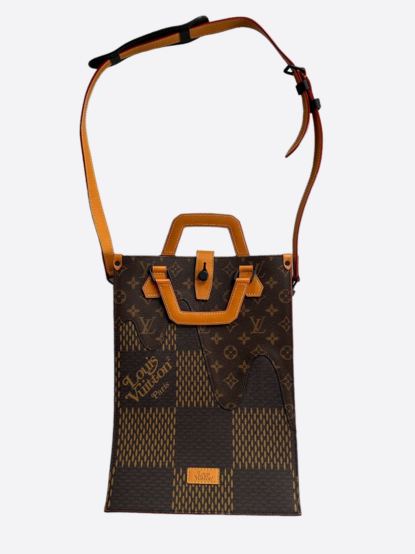 Louis Vuitton Nigo Brown Giant Damier Monogram Sac Plat