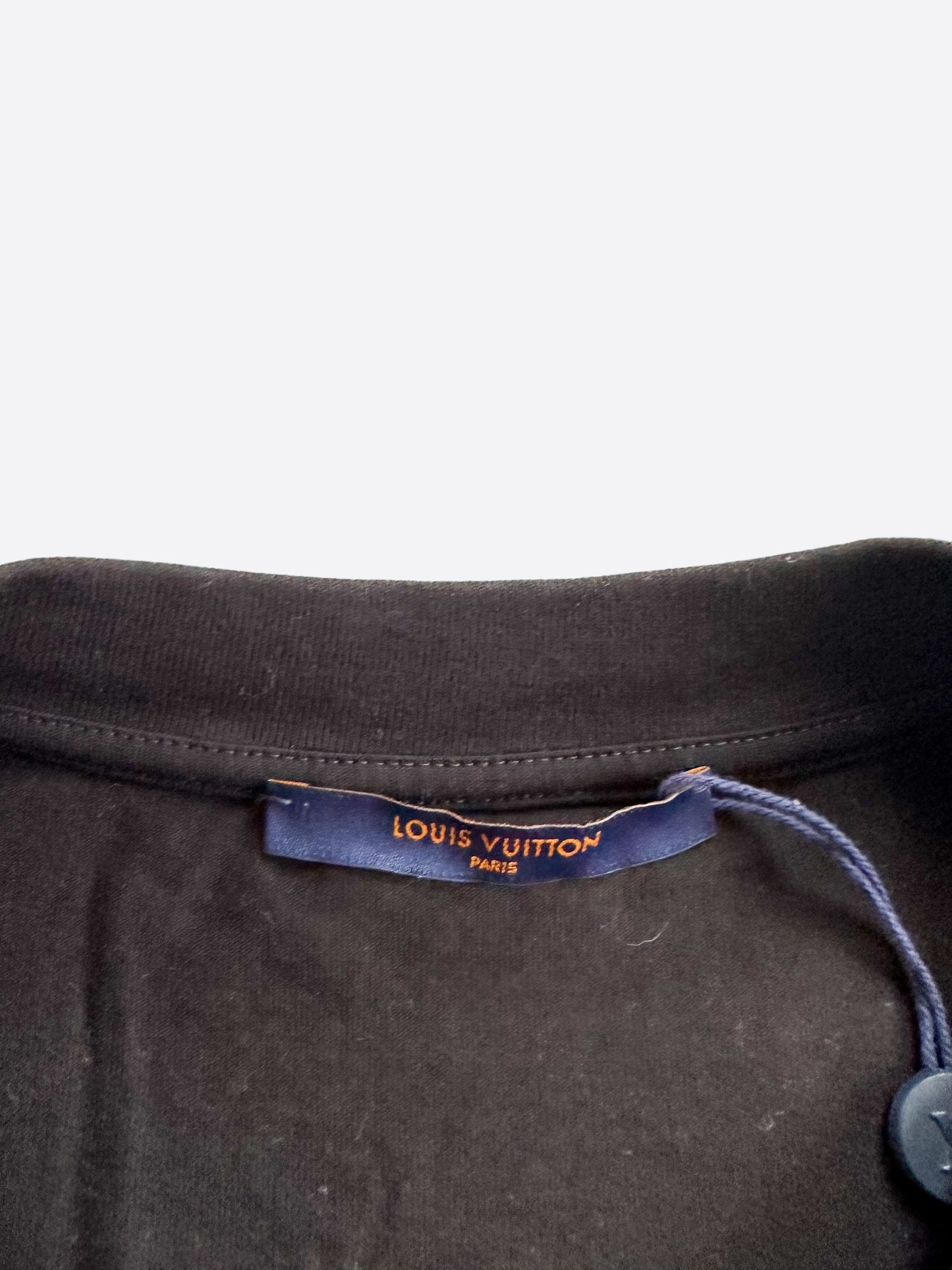 Louis Vuitton NBA Black Embroidered Patches T-Shirt