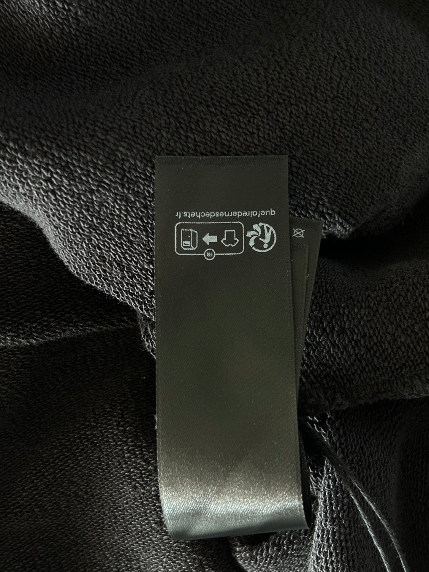 Balenciaga Black & Blue Loop Logo Cropped Hoodie