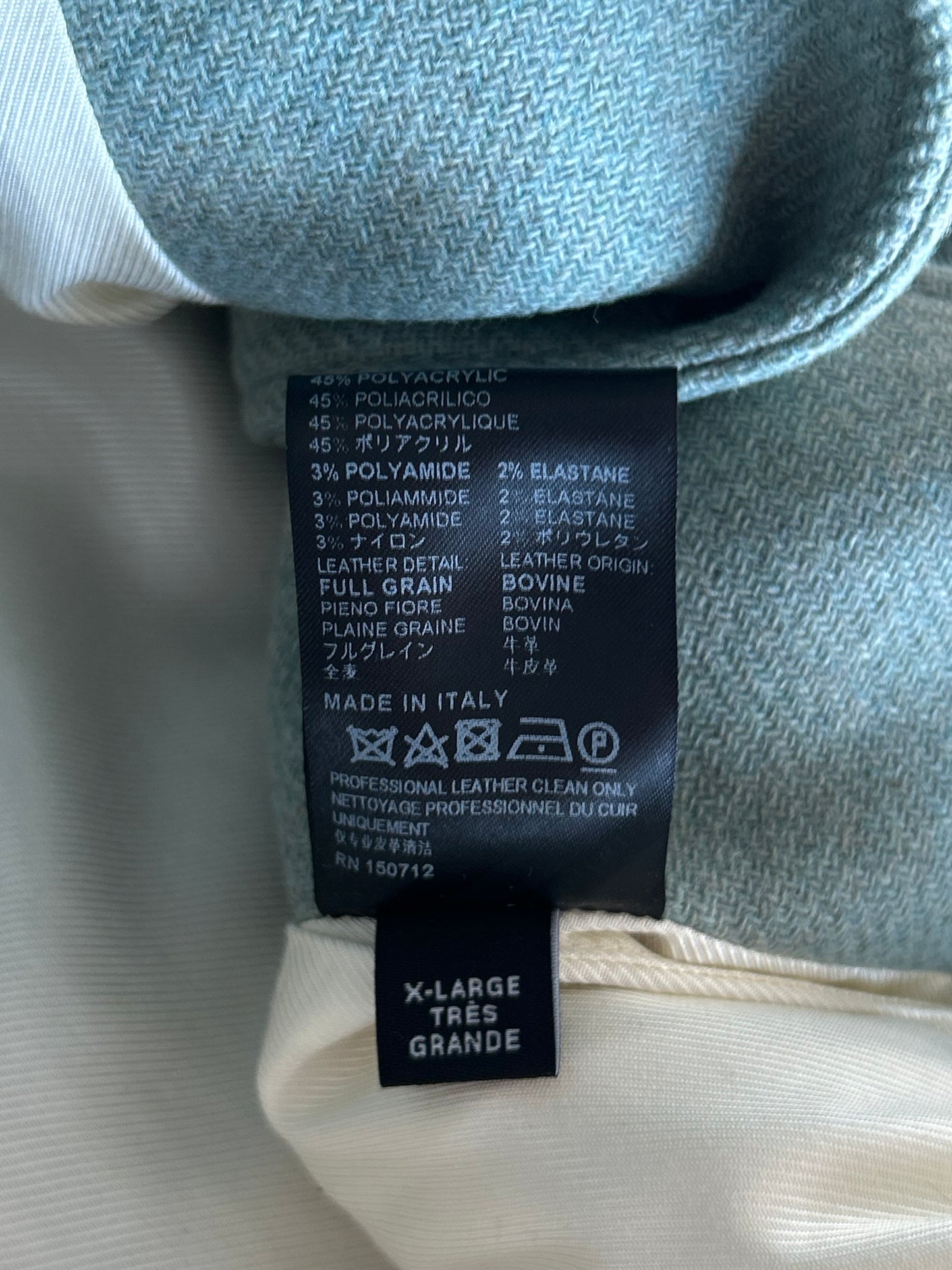 Amiri Frosty Green & White Fighters Varsity Jacket