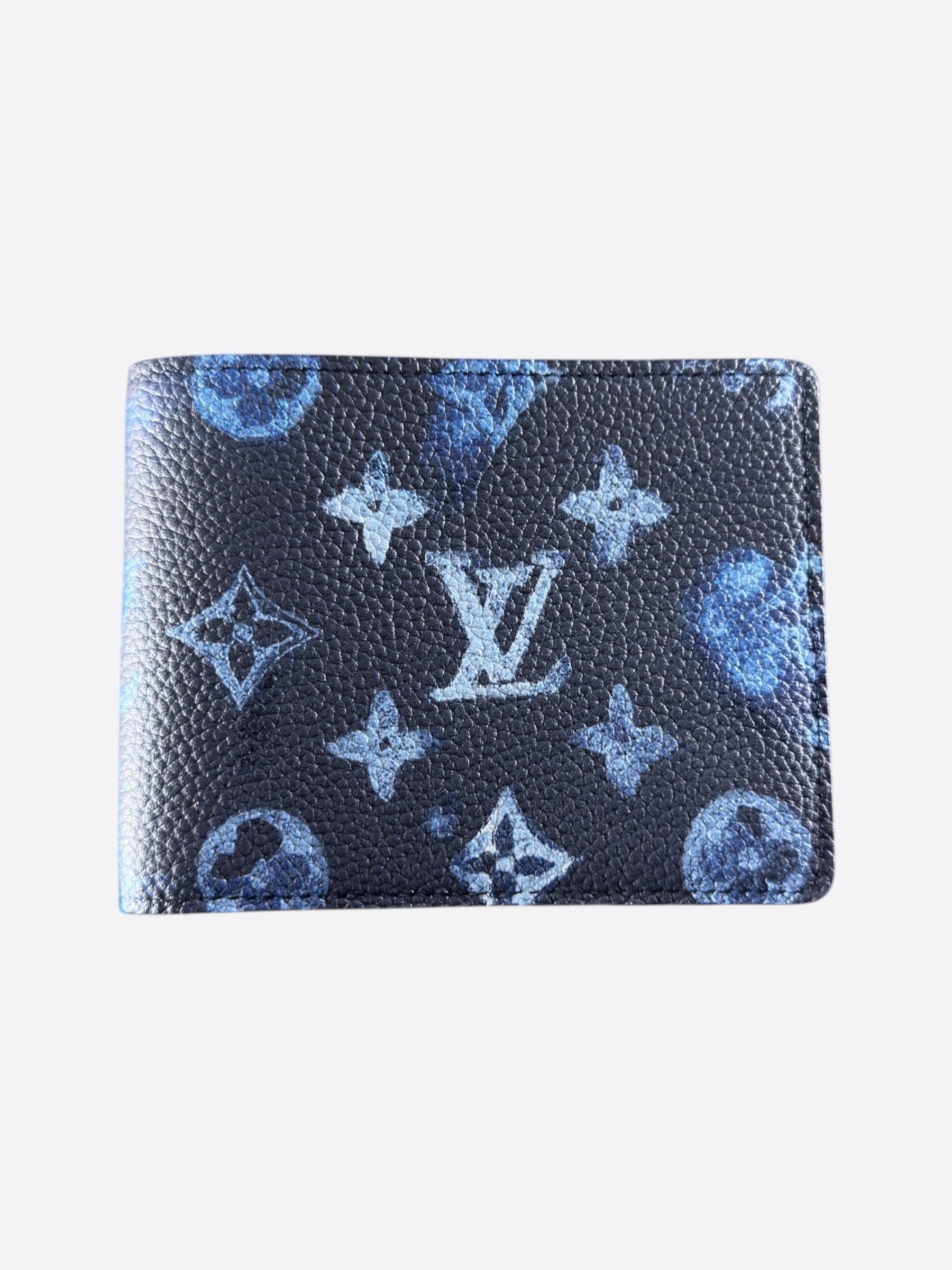 Louis Vuitton Navy Blue Watercolor Monogram Multiple Wallet