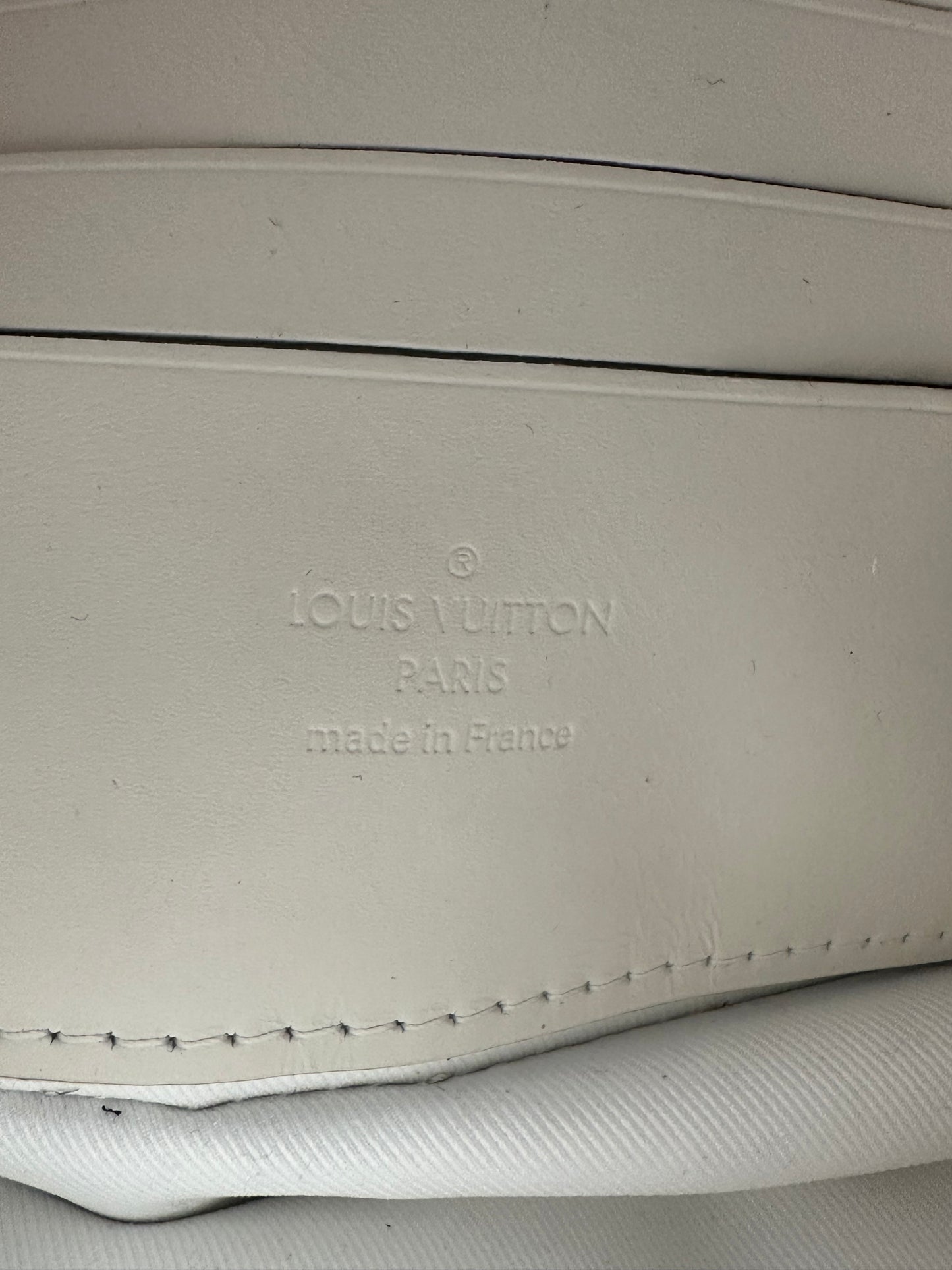 Louis Vuitton White Taurillon Monogram Pochette Volga