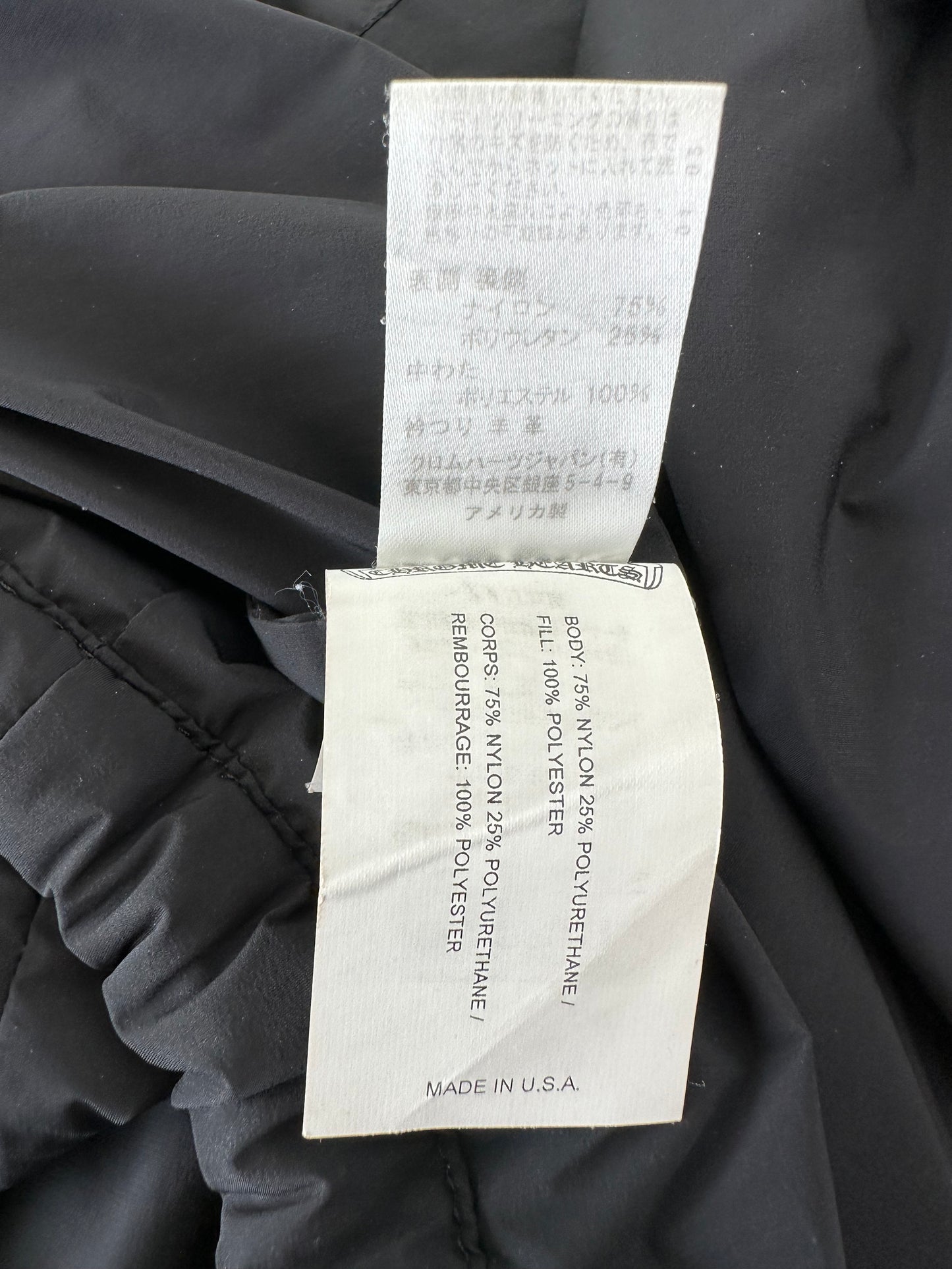 Chrome Hearts Black Leather Cross Patch Coach Jacket