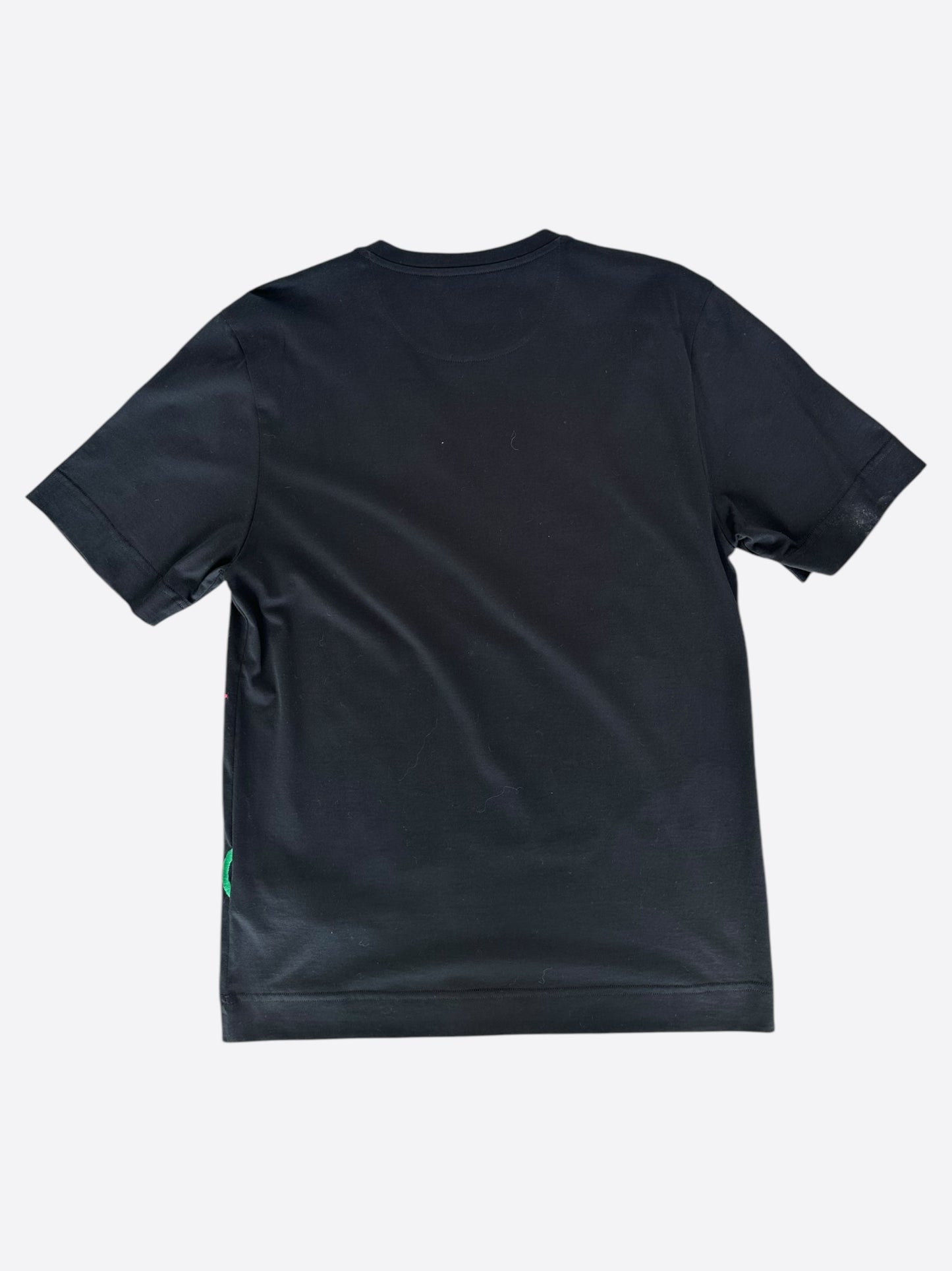 Fendi Noel Fielding Black Multicolor Embrodiered Logo T-Shirt