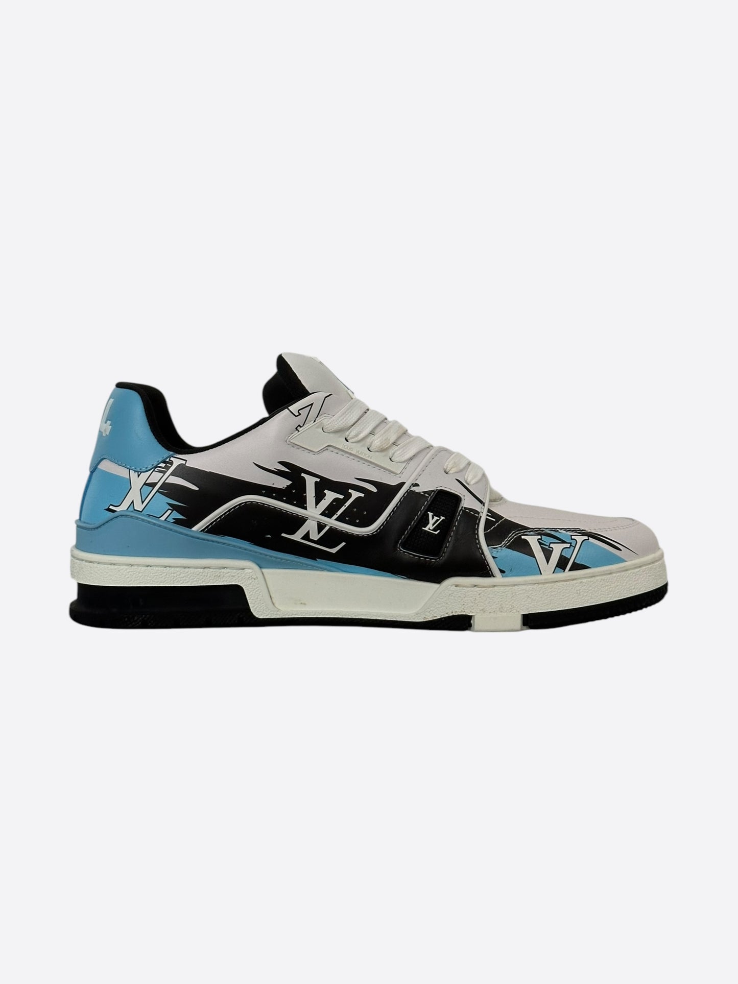Louis Vuitton Black & Blue Logo Trainers