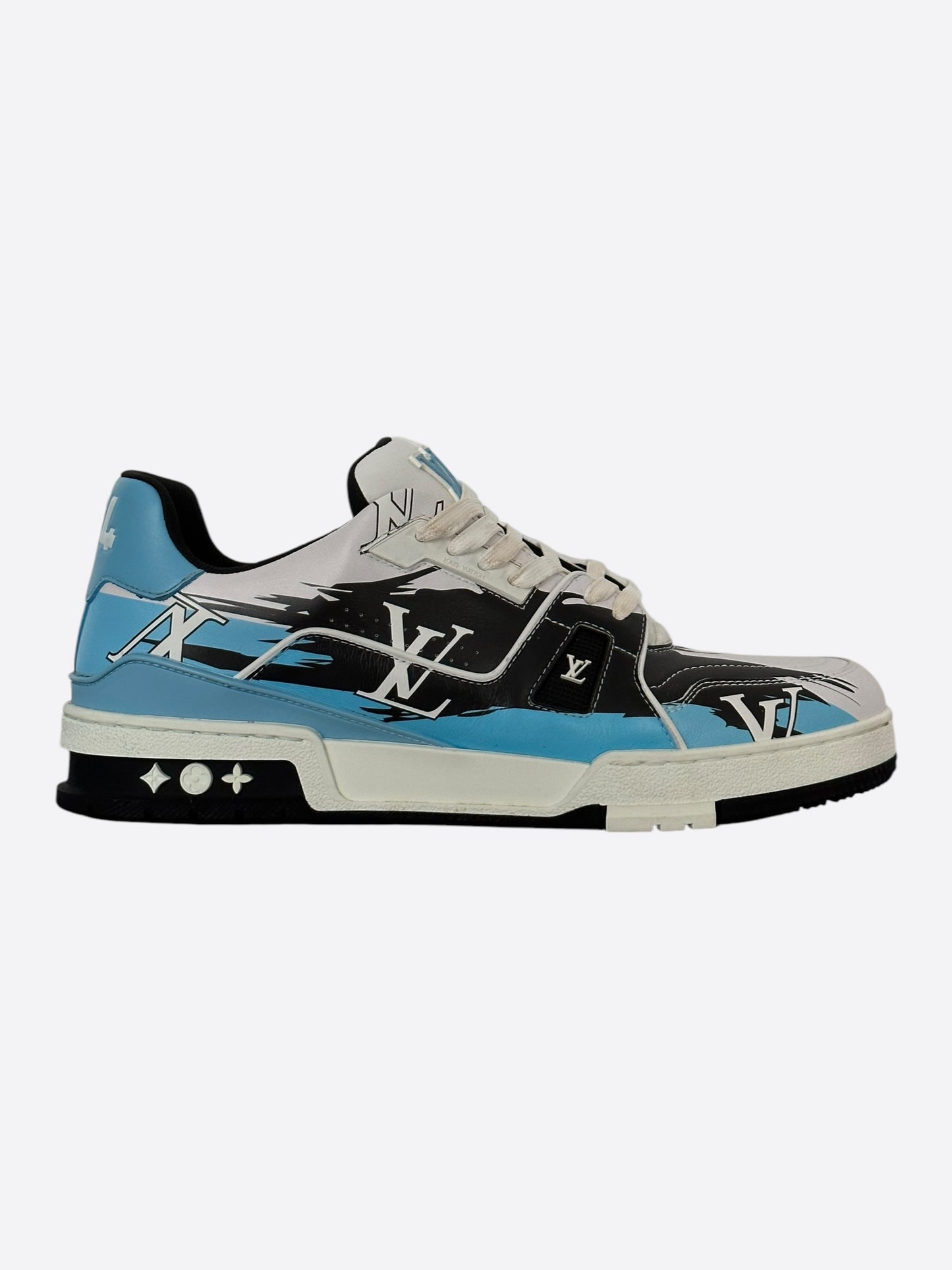 Louis Vuitton Black & Blue Logo Trainers