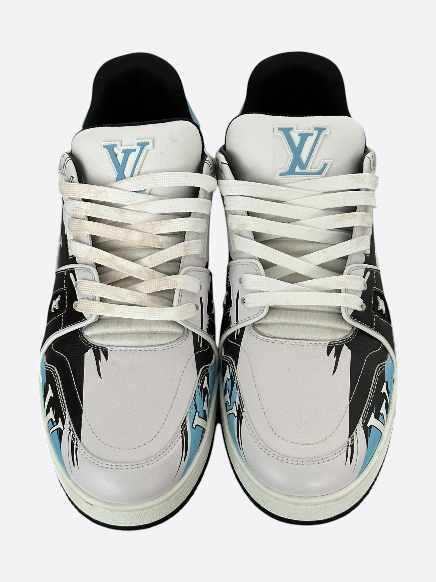 Louis Vuitton Black & Blue Logo Trainers