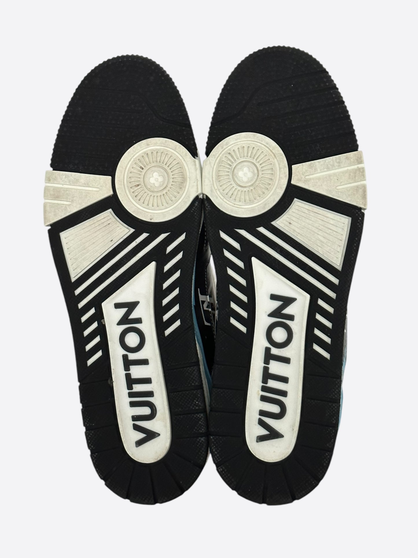 Louis Vuitton Black & Blue Logo Trainers