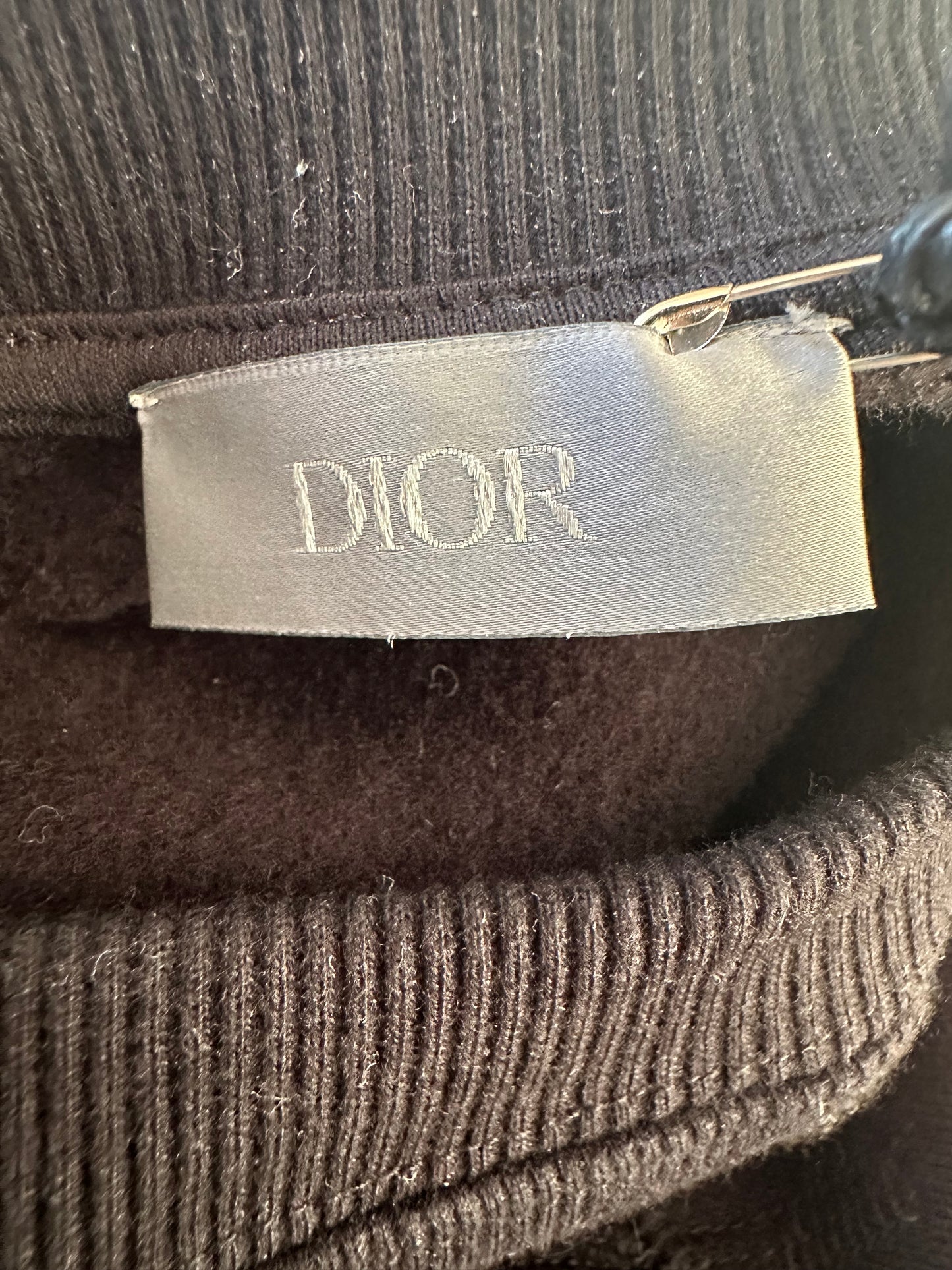 Dior Kenny Scharf Black & Blue Embroidered Logo Sweater