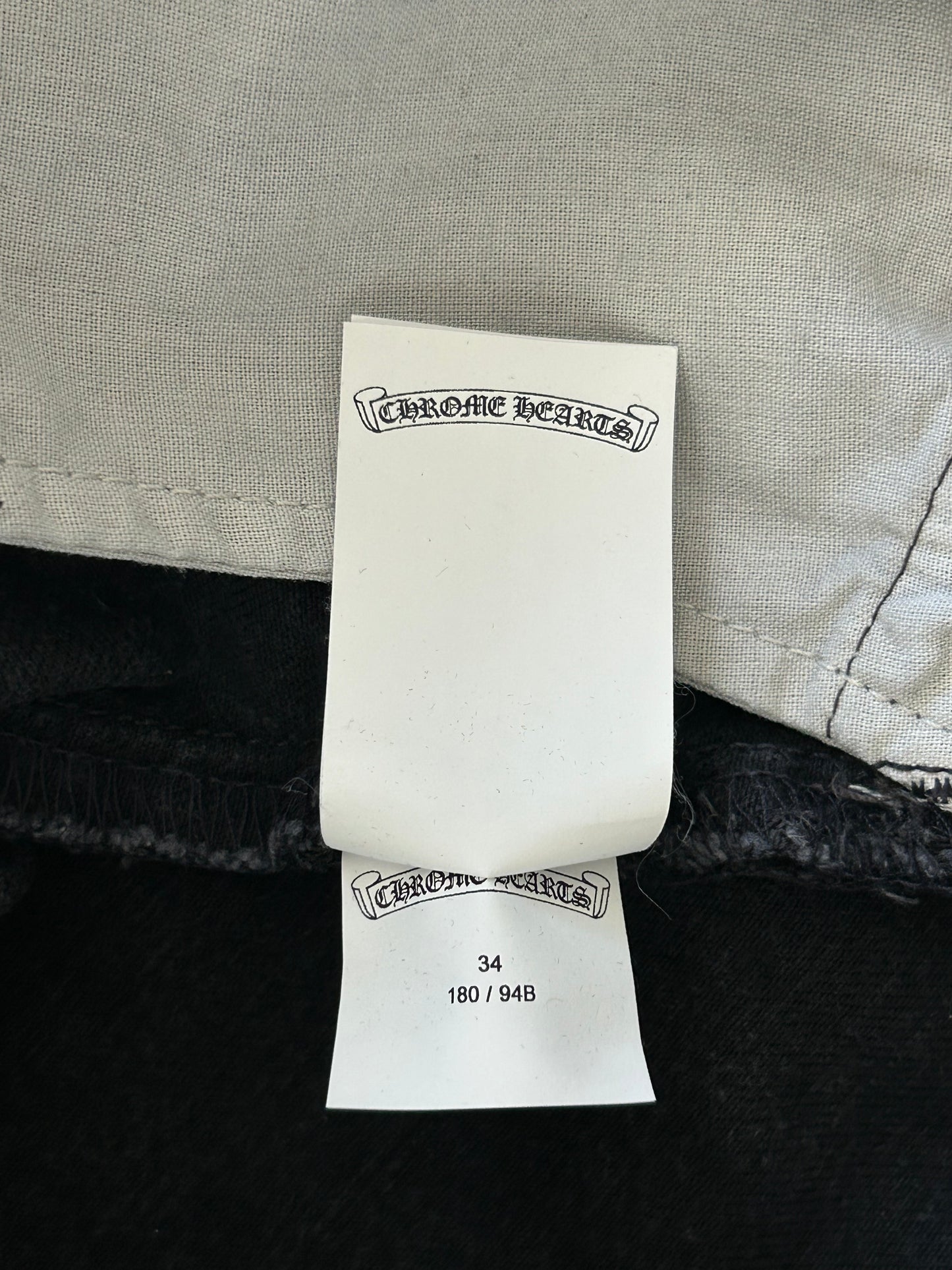 Chrome Hearts Levi's Black White & Red Cross Patch Jeans