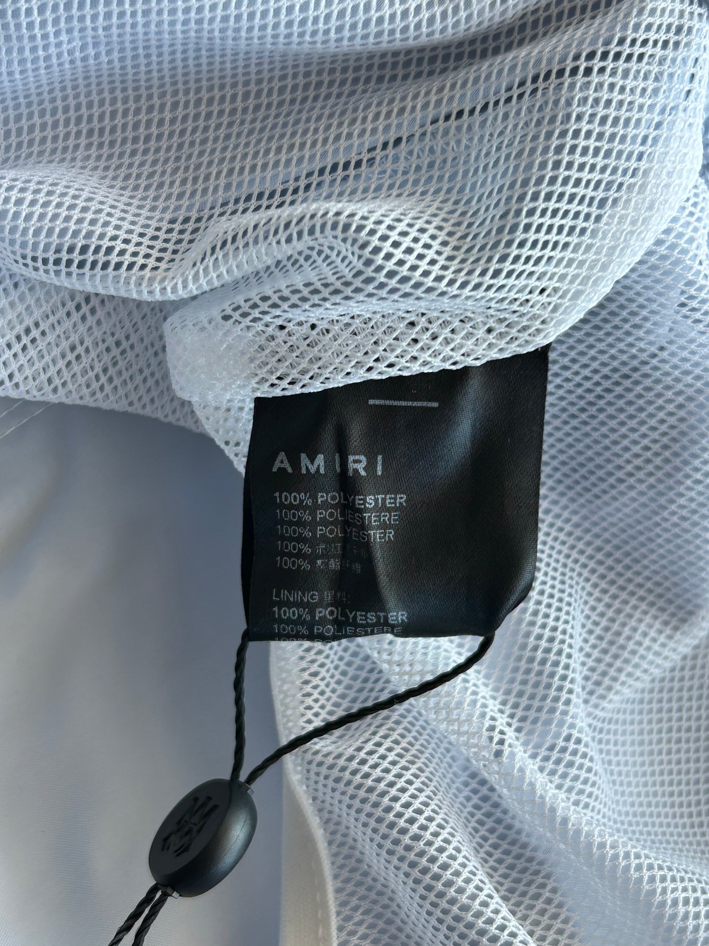 Amiri Grey Stack Logo Swimshorts