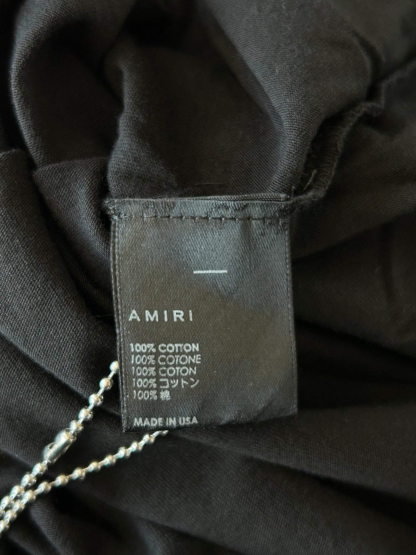 Amiri Black & White Cherub Logo T-Shirt