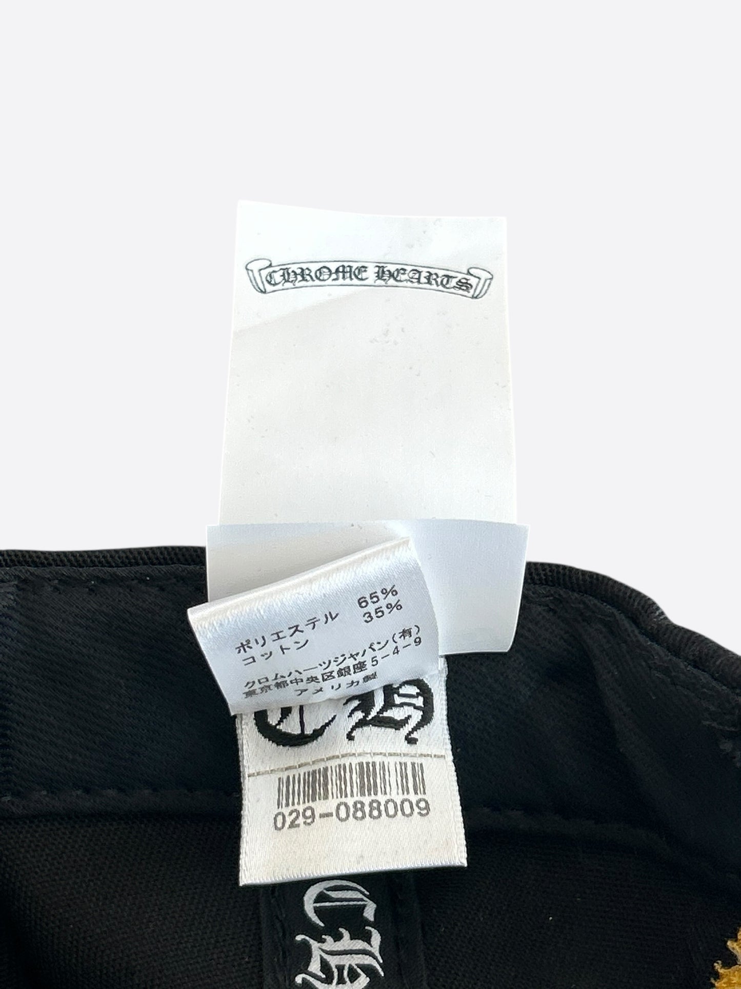 Chrome Hearts Black & Yellow CH Logo Hat