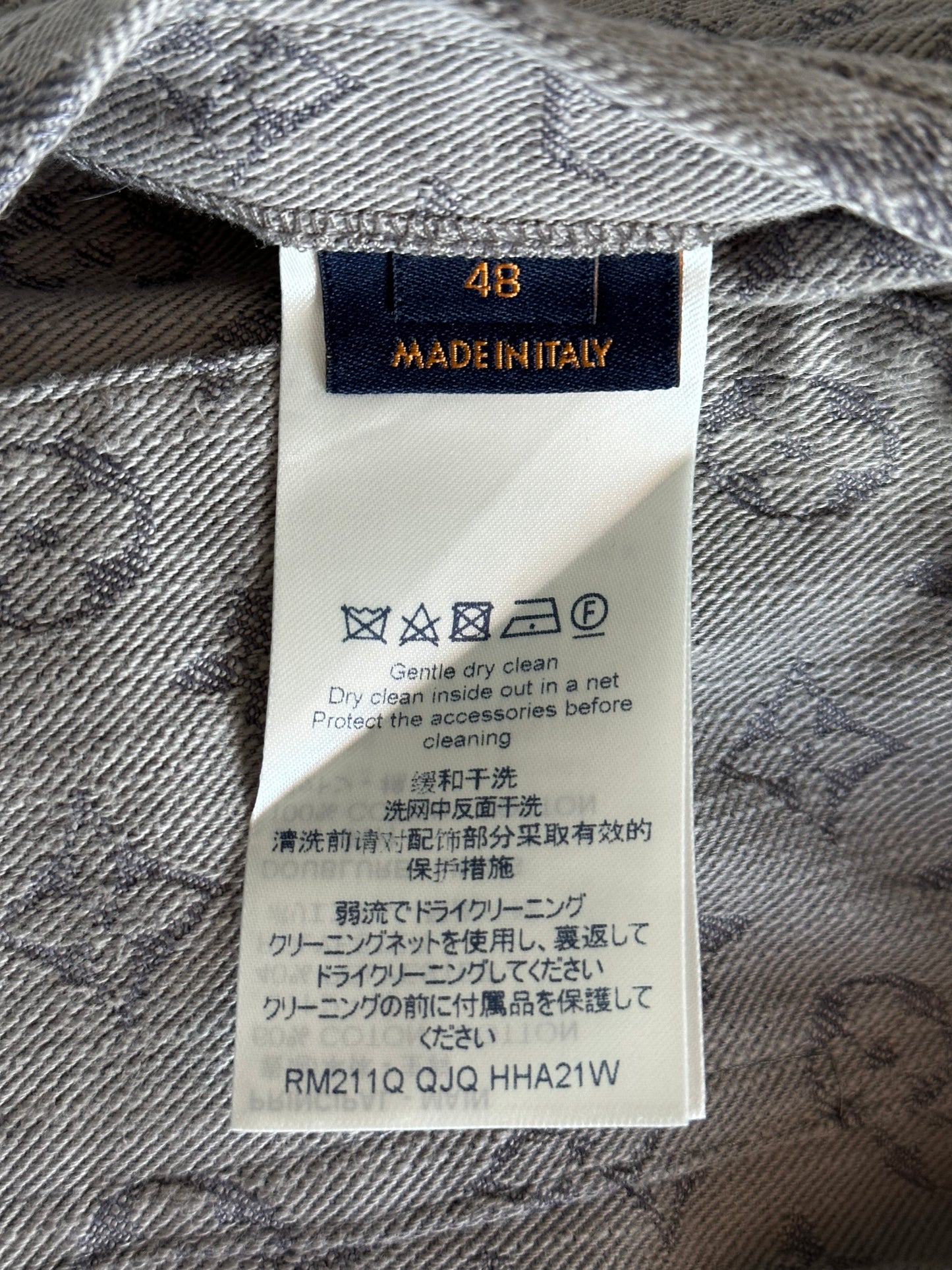 Louis Vuitton Grey Monogram Denim Jacket