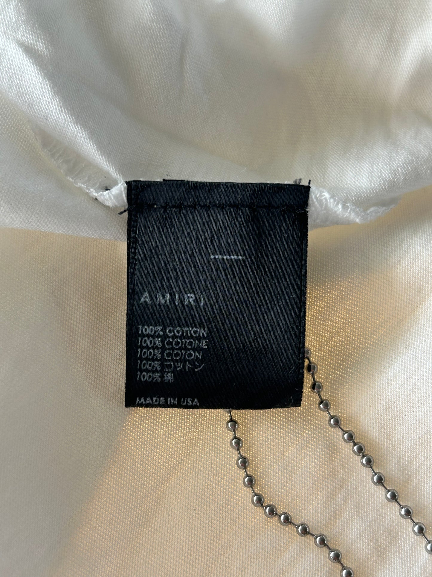 Amiri White & Black Cherub Logo T-Shirt