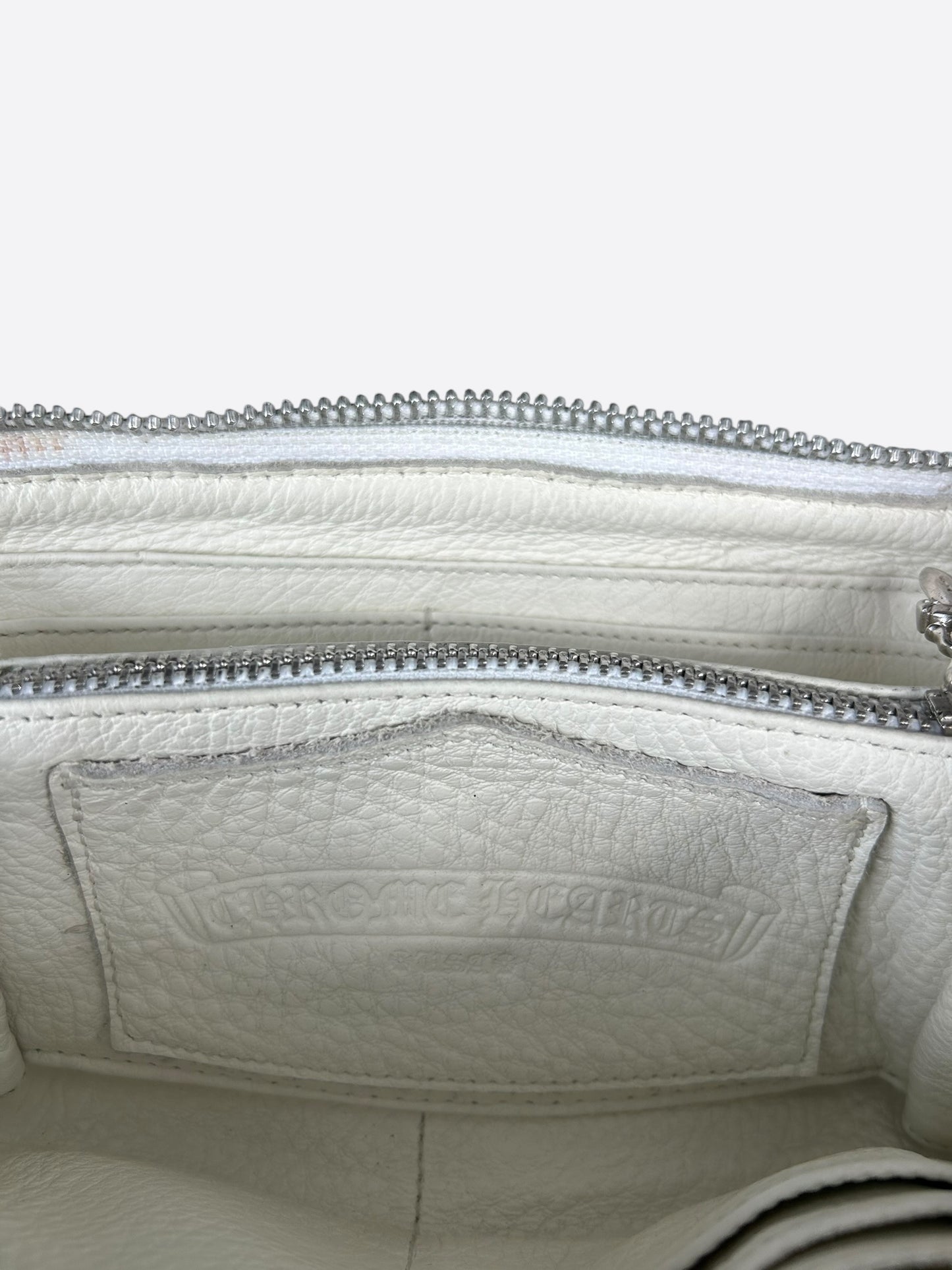 Chrome Hearts White Triple Cross Patch Wallet