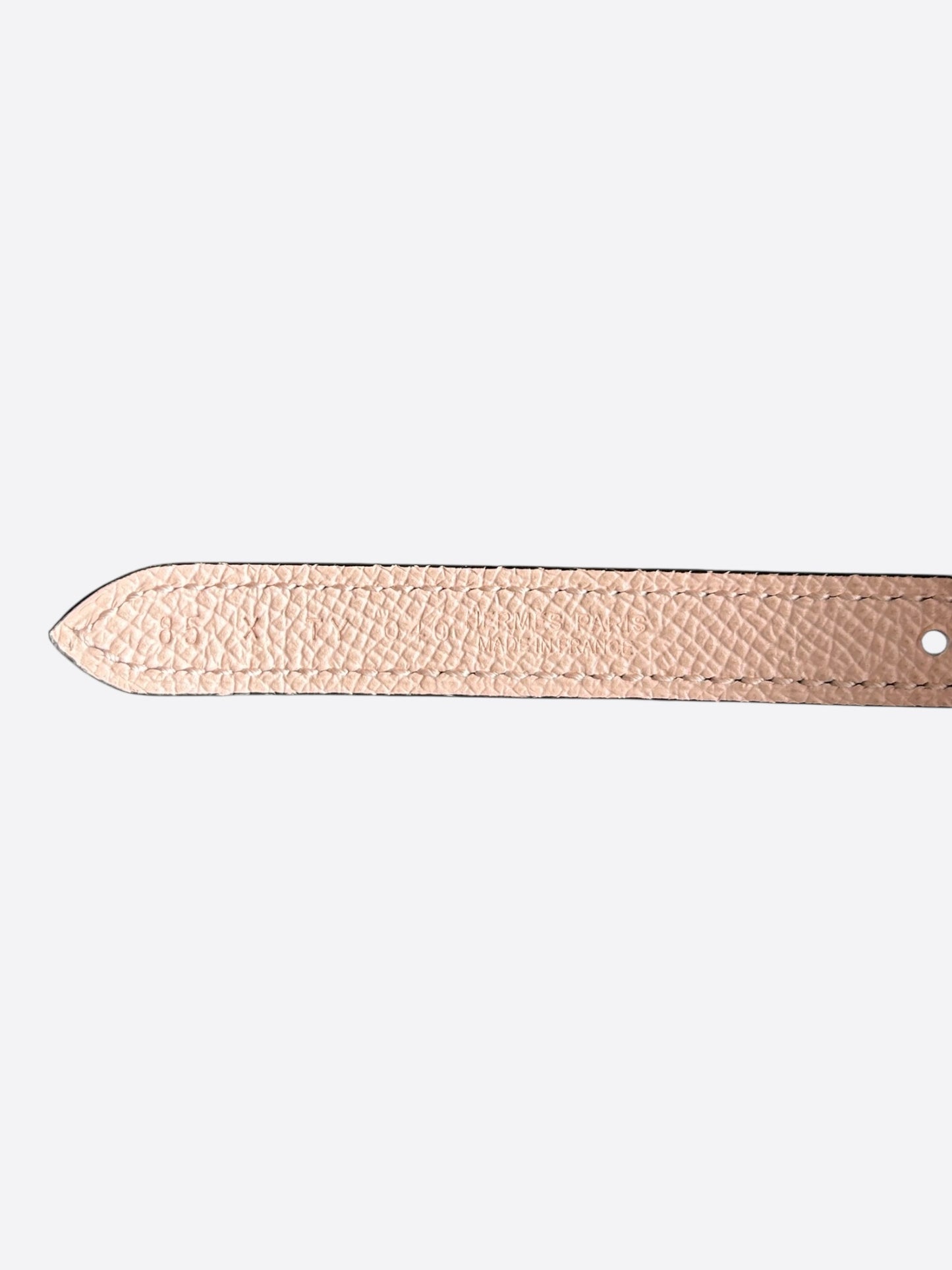 Hermes Black & Pink Palladium Roulis Reversible Belt
