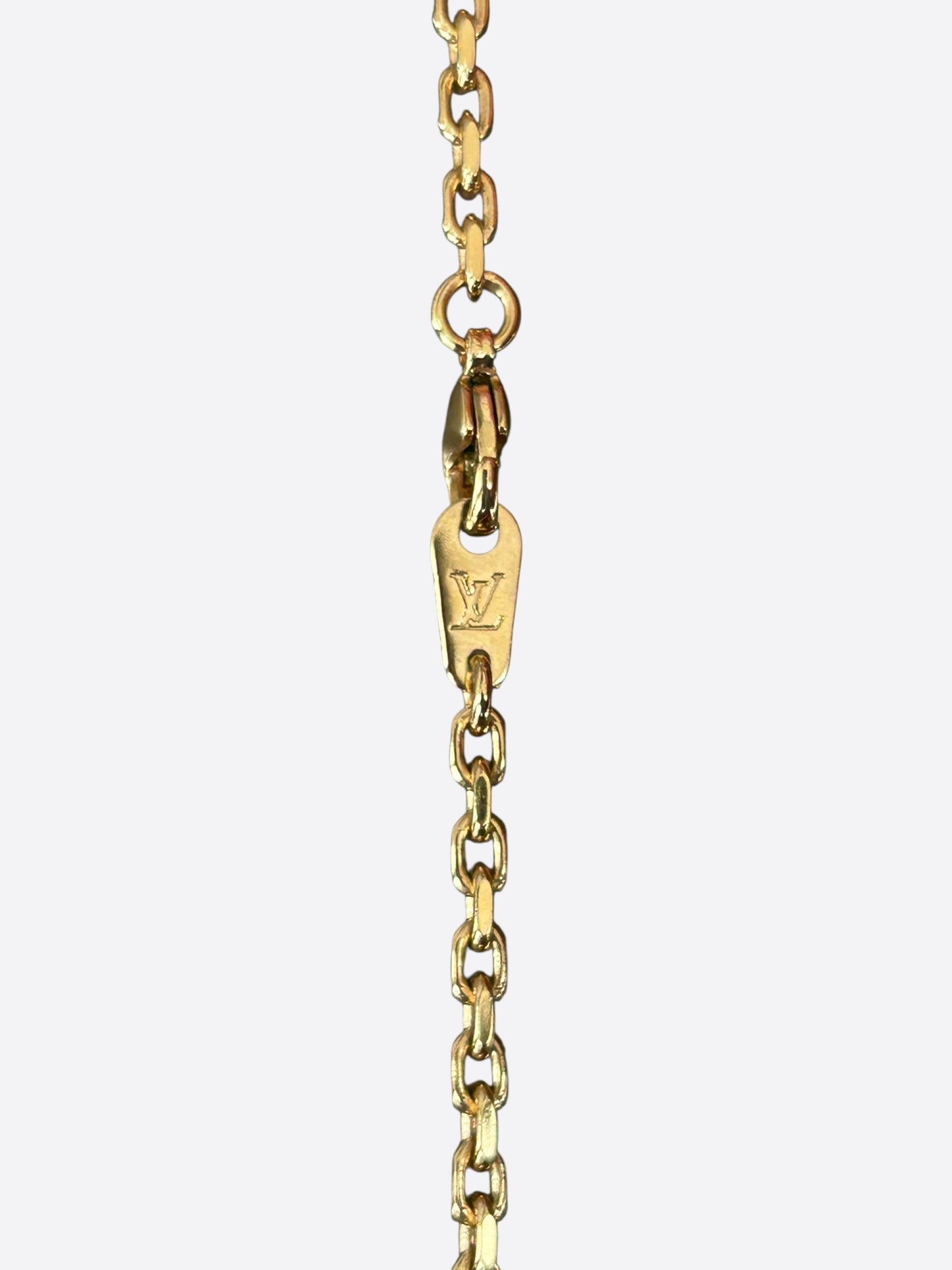 Louis Vuitton Gold Monogram Charm Necklace