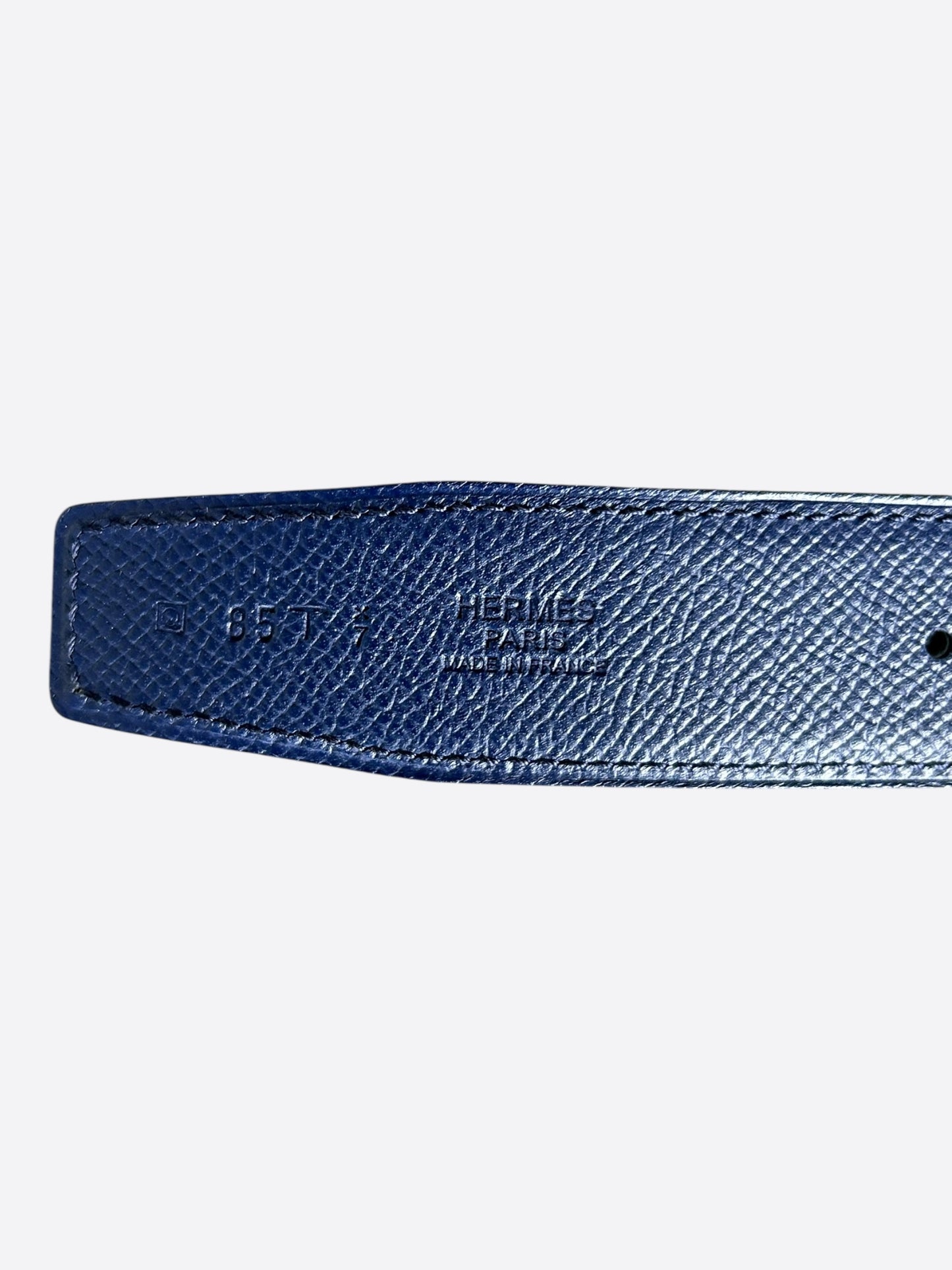 Hermes Blue & Turquoise Gold Gamma Reversible Belt