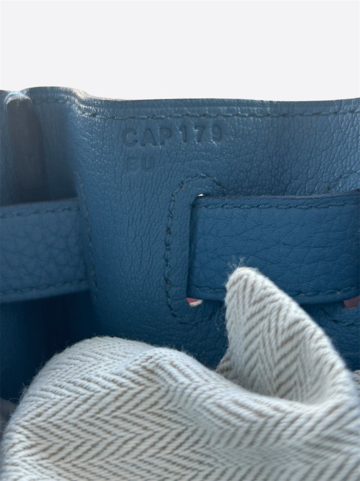 Hermes Blue Azure Togo Kelly 28