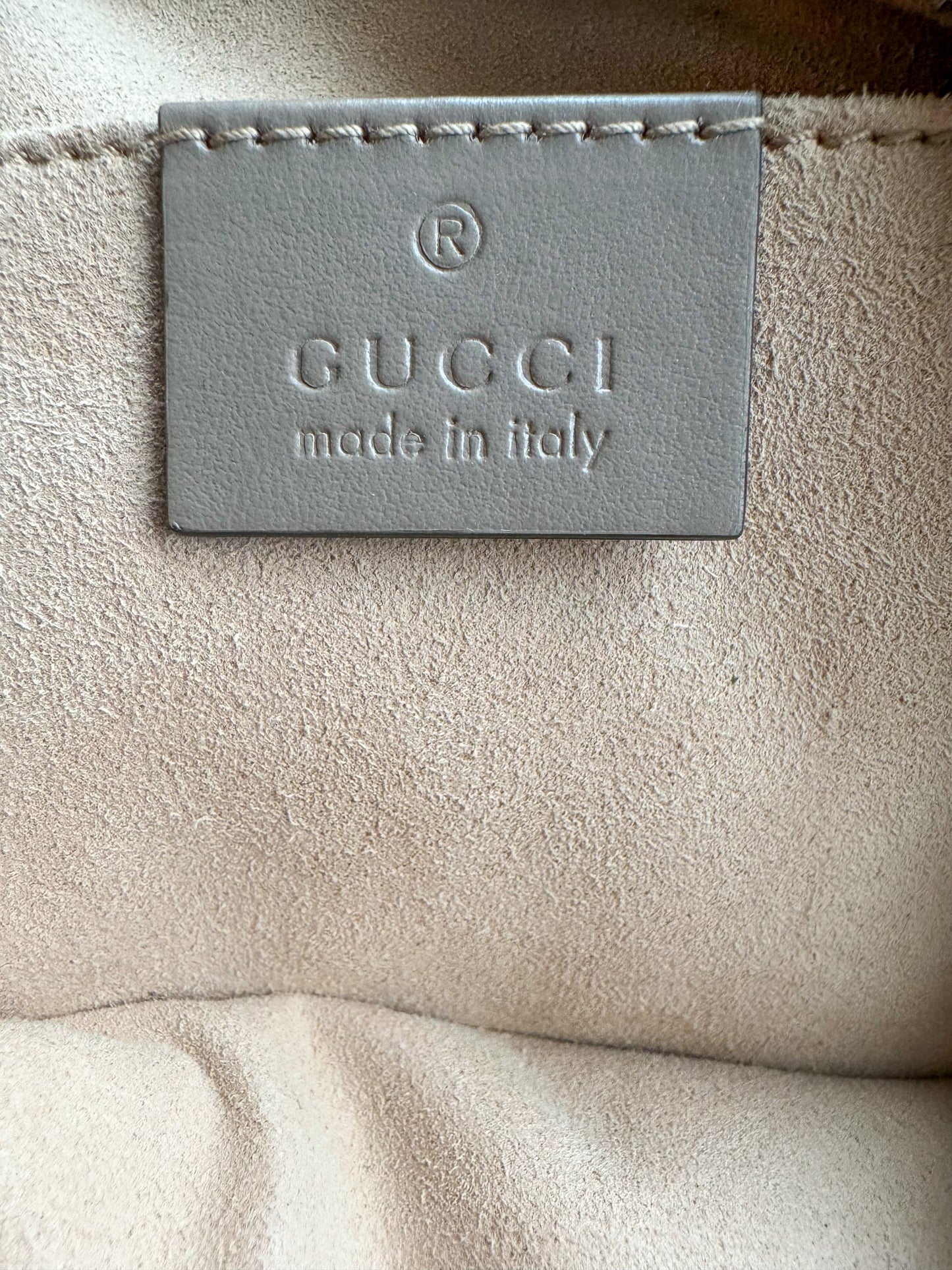 Gucci Dusty Pink Leather Marmont Small Shoulder Bag