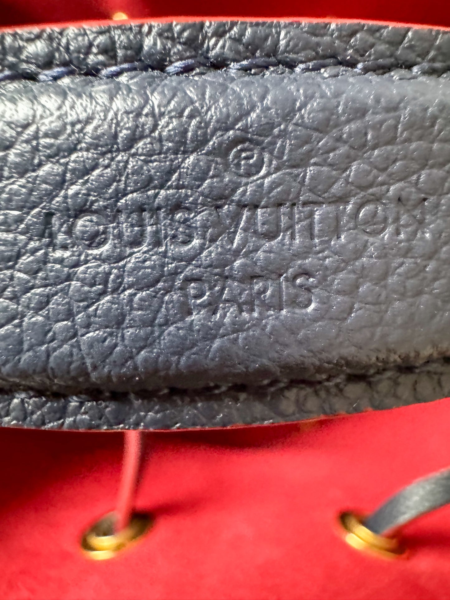 Louis Vuitton Navy & Red Empreinte Monogram Neo Noe Bag