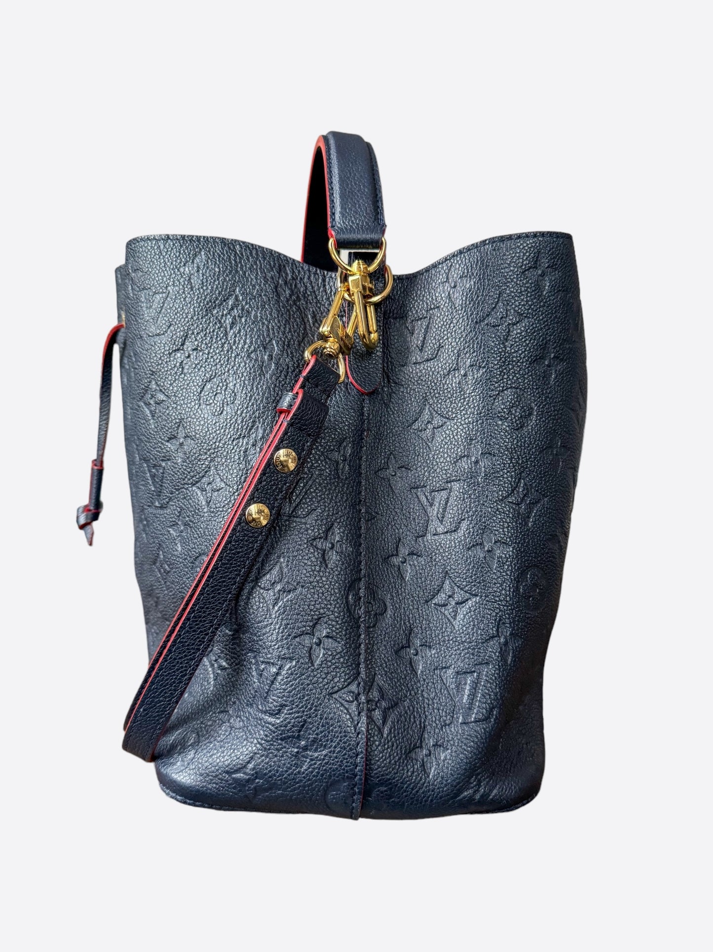 Louis Vuitton Navy & Red Empreinte Monogram Neo Noe Bag
